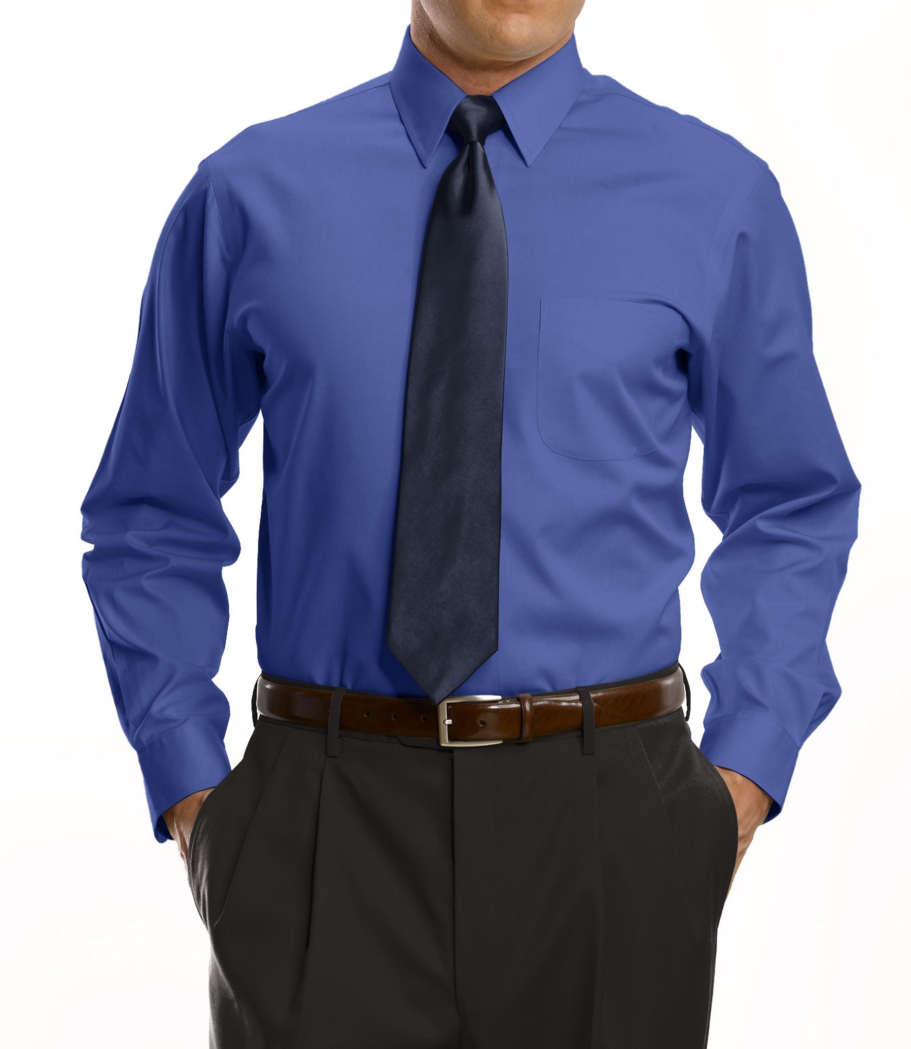 Factory Store Non-Iron Tailored Fit Point Collar Dress Shirt