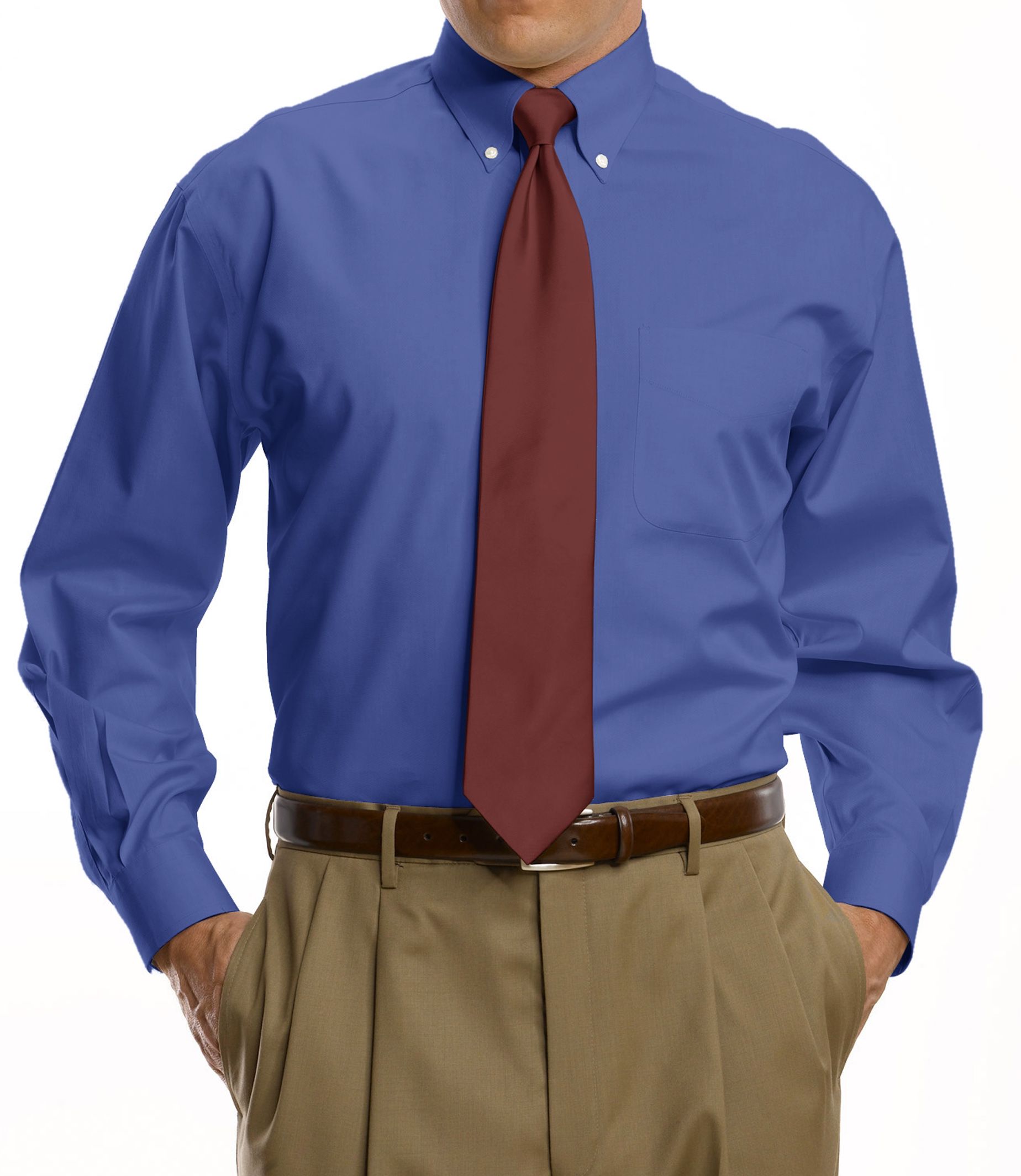 Factory Store Non-Iron Big and Tall Button Down Collar Dress Shirt