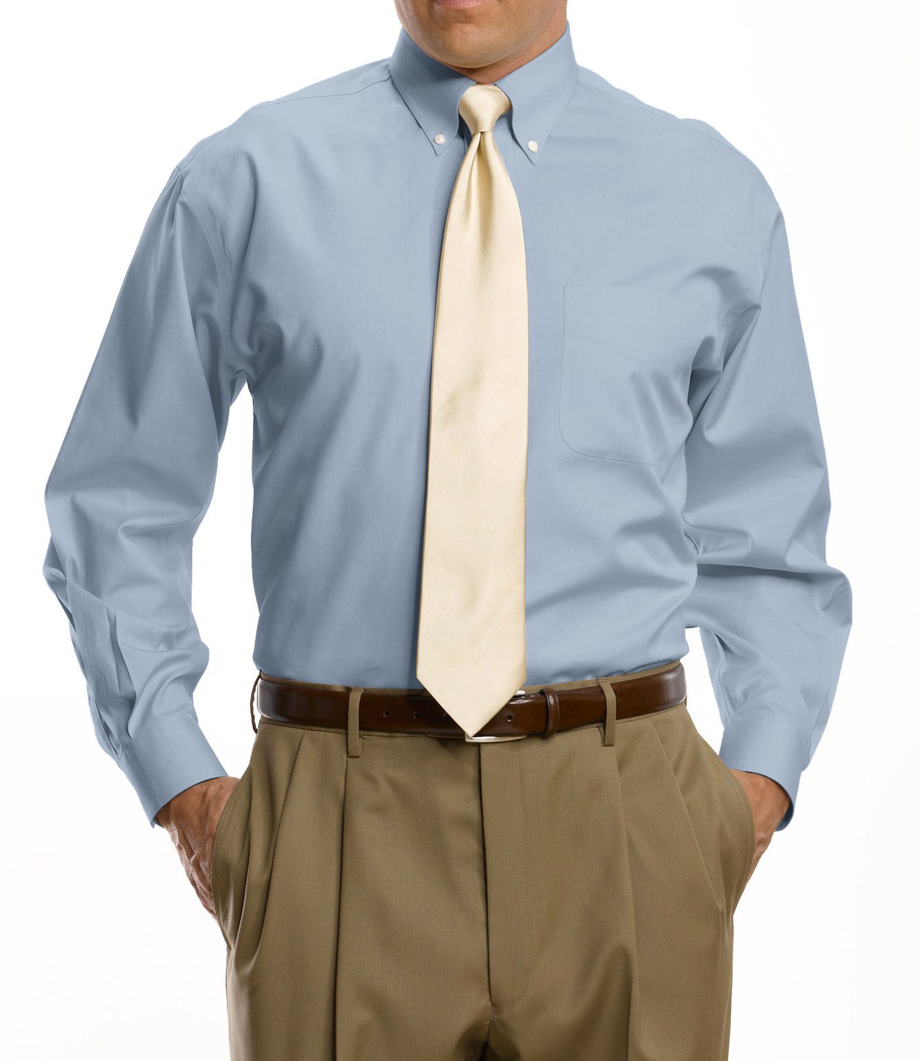 Factory Store Big and Tall Pinpoint Button Down Collar Dress Shirt
