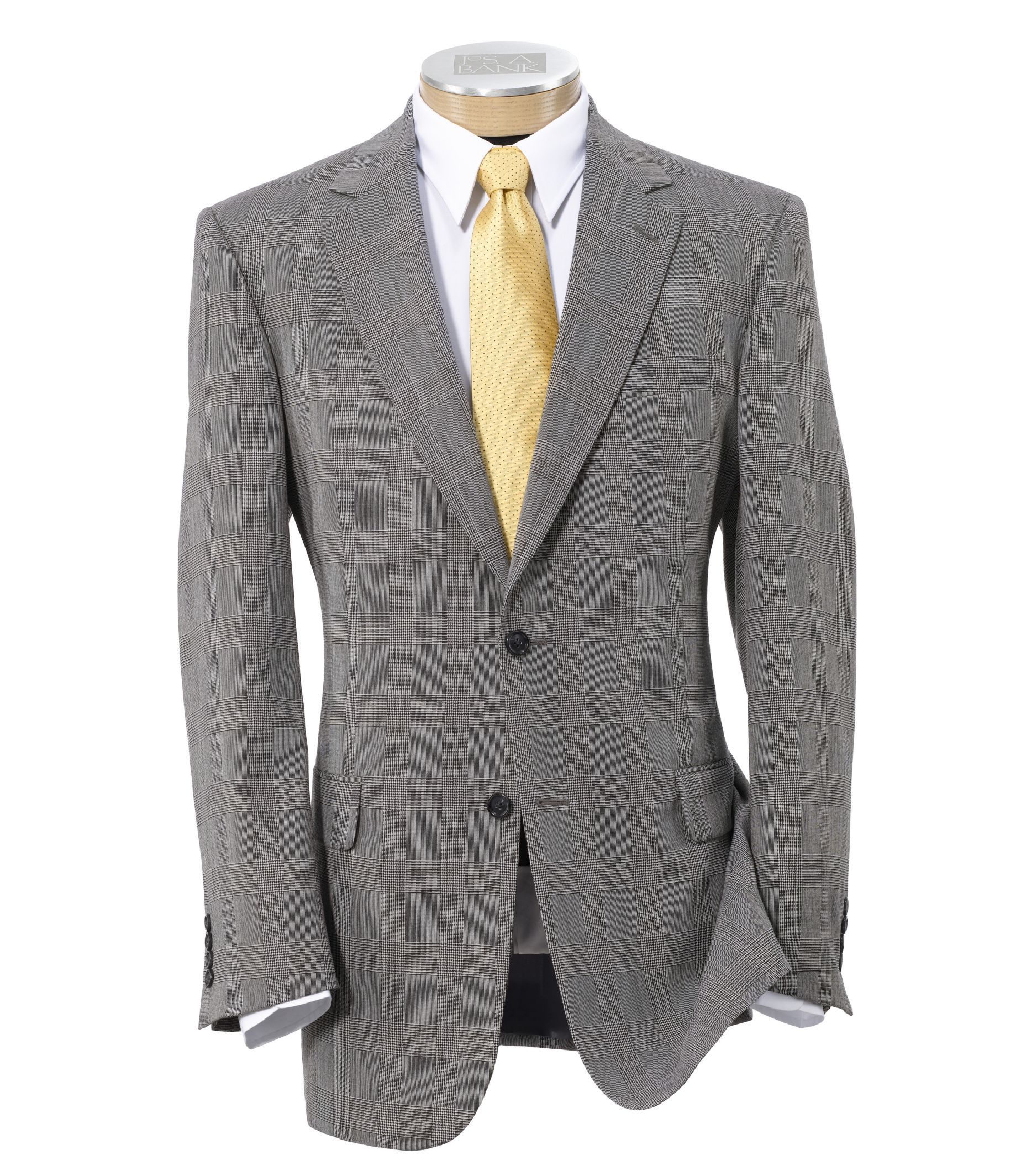 Factory Store Classic 2 Button Plaid Suit