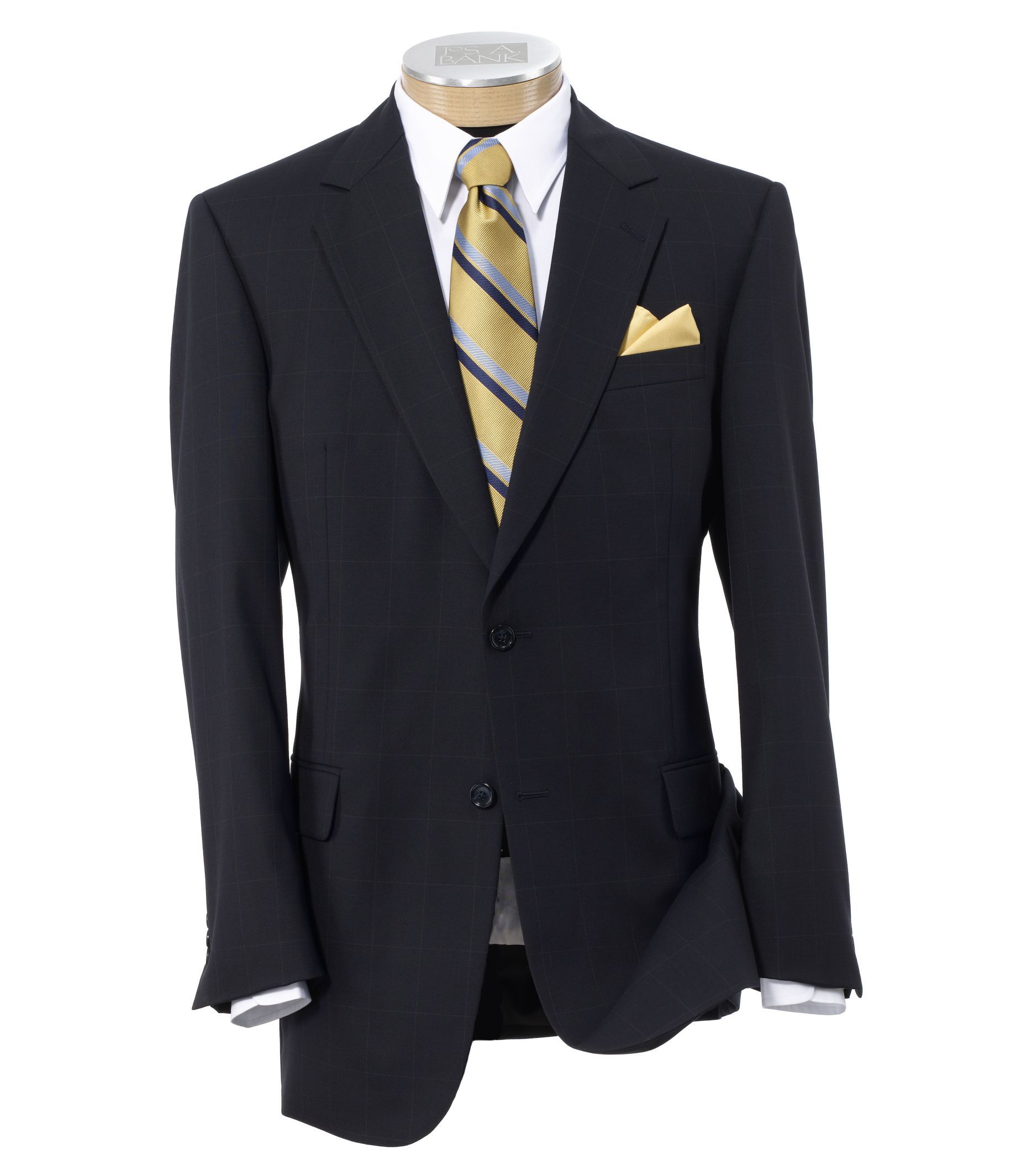 Factory Store Classic 2 Button Windowpane Suit