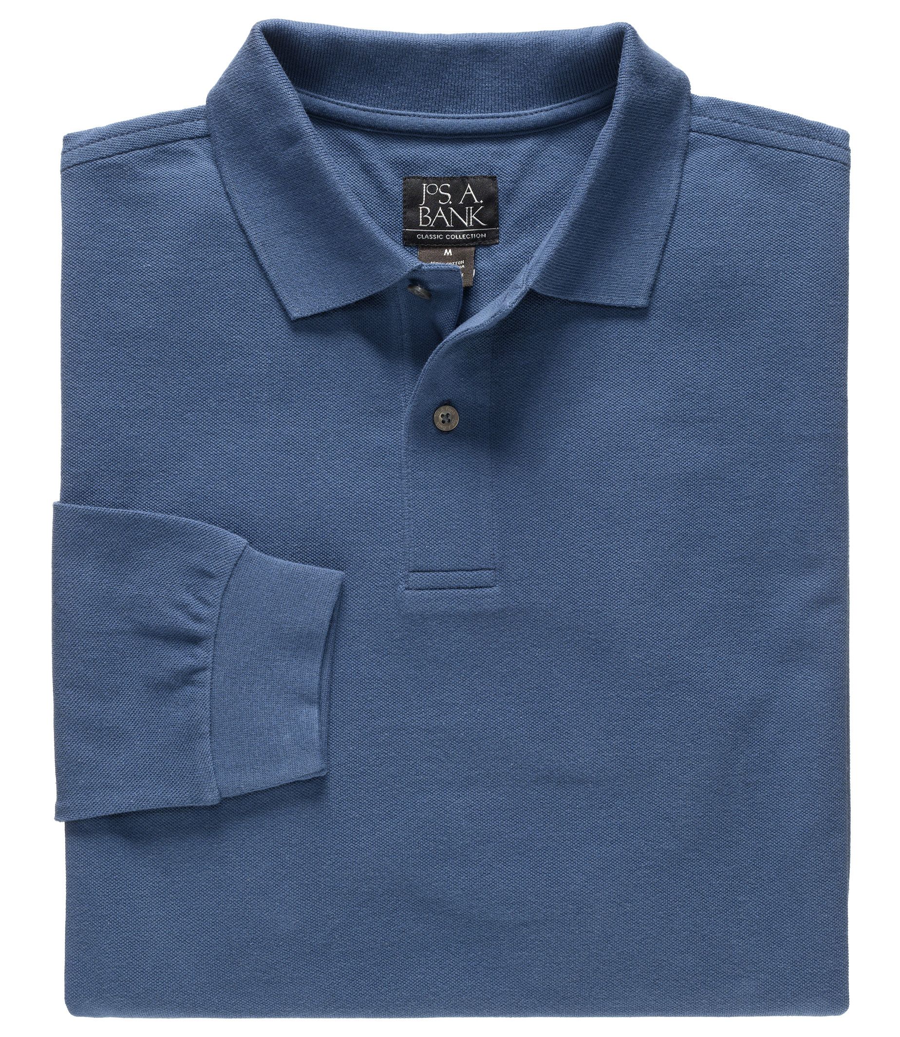 Factory Store Solid Long Sleeve Polo