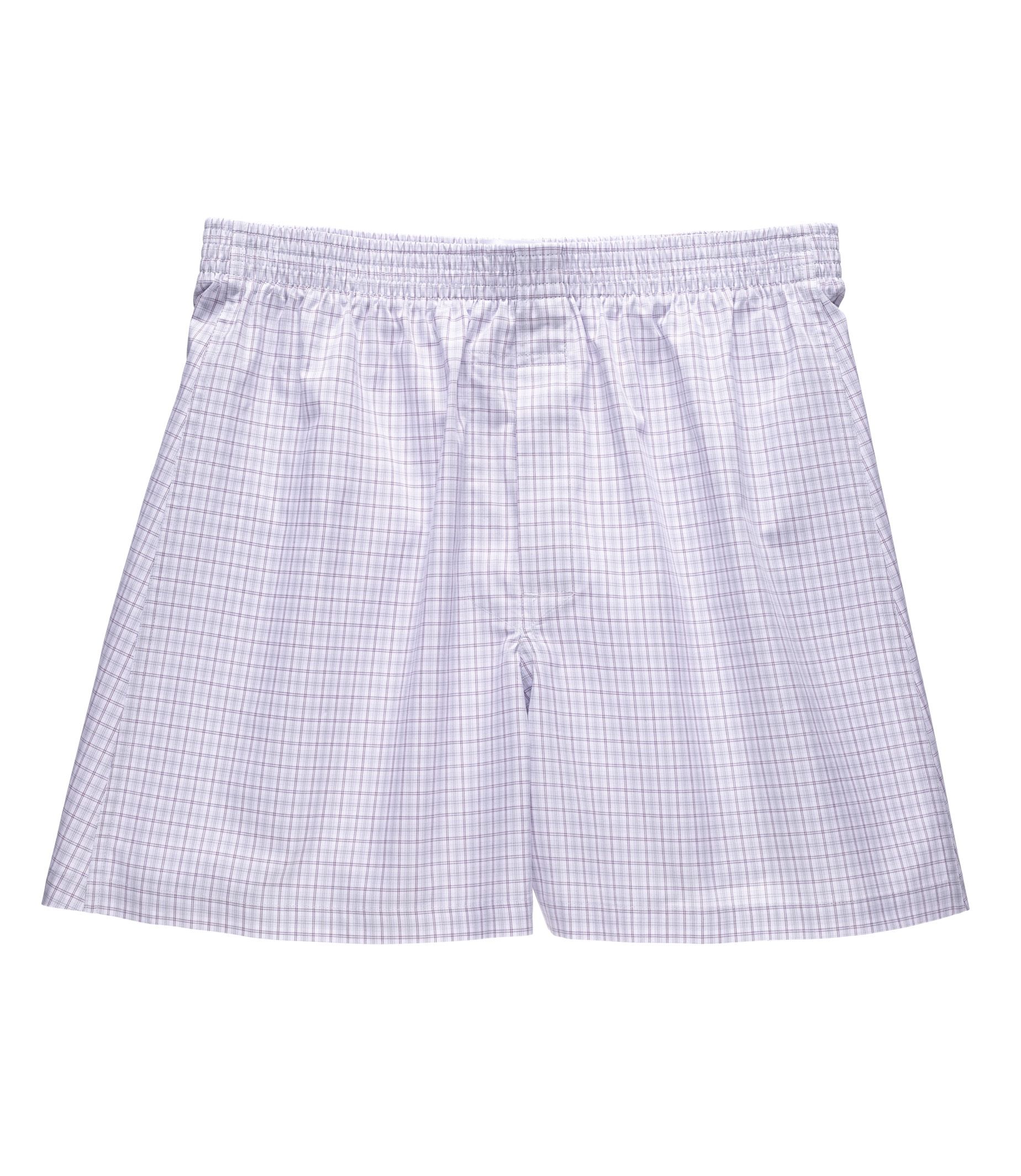 Patterned Boxer- Grey/Lavender/White Stripe