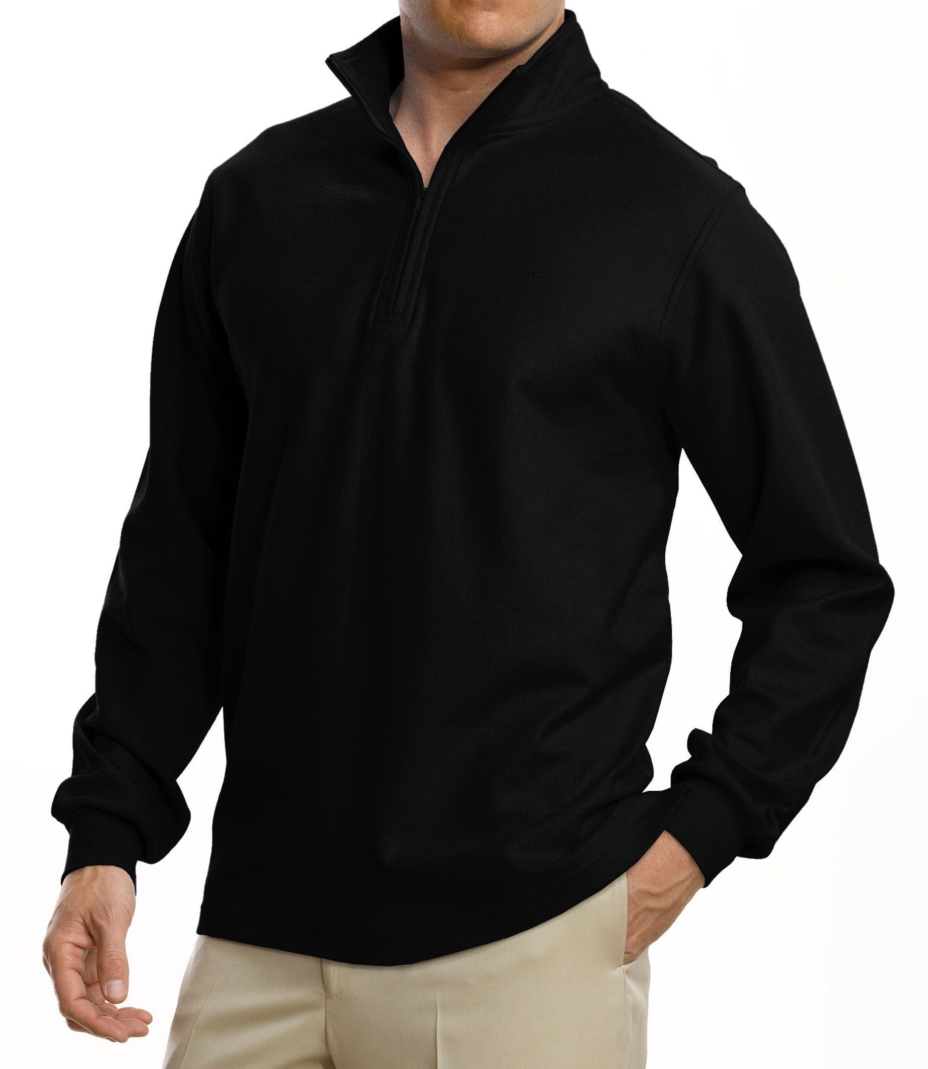 Traveler Long-Sleeve Half-Zip Pique- Big and Tall