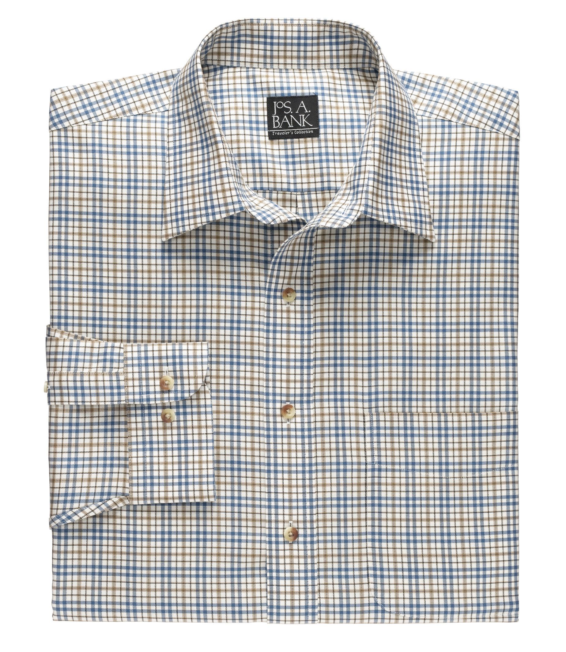 Long Sleeve Traveler Poplin Point Collar Standard Fit
