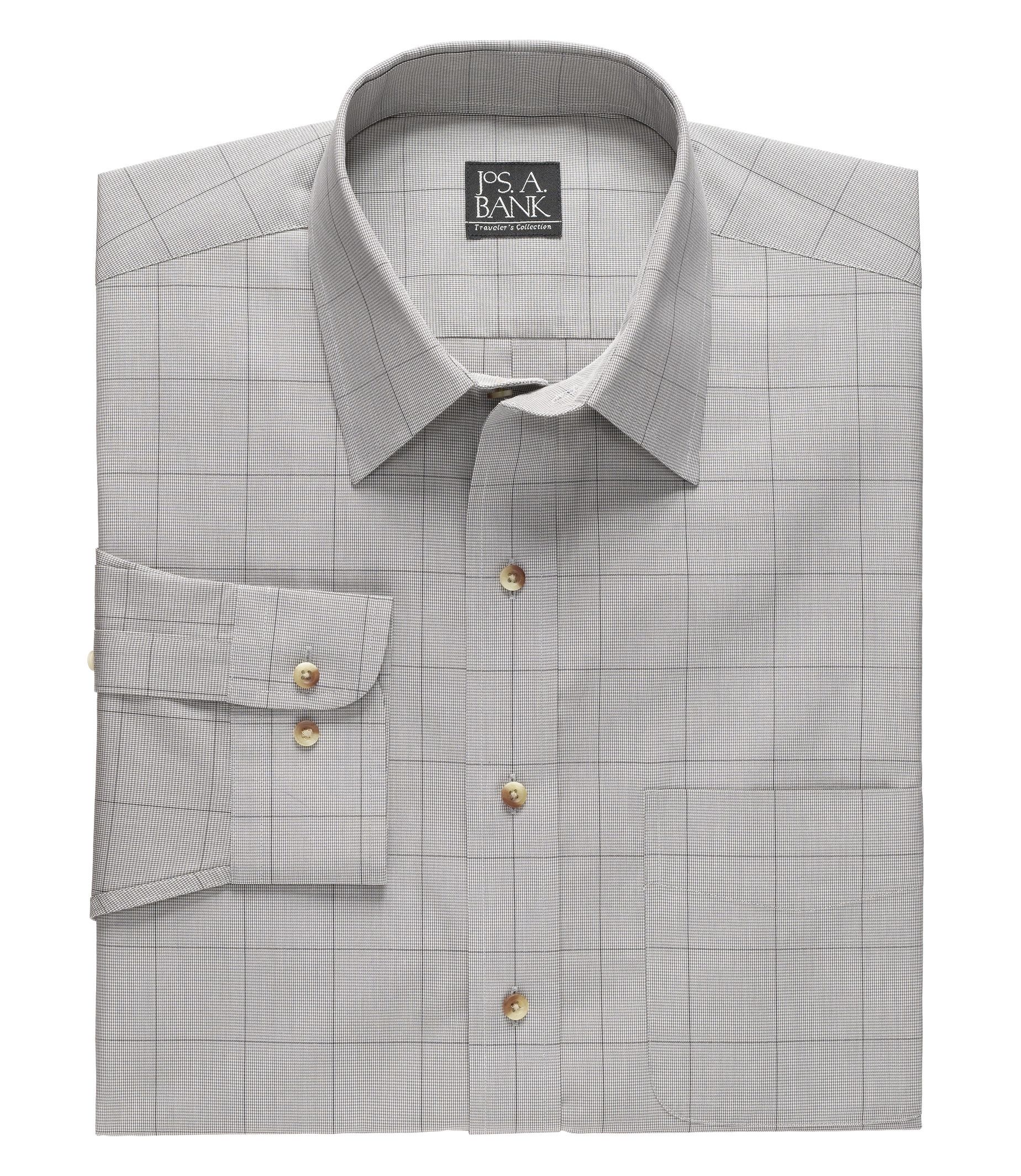 Traveler Tailored Fit Poplin Point Collar Sportshirt