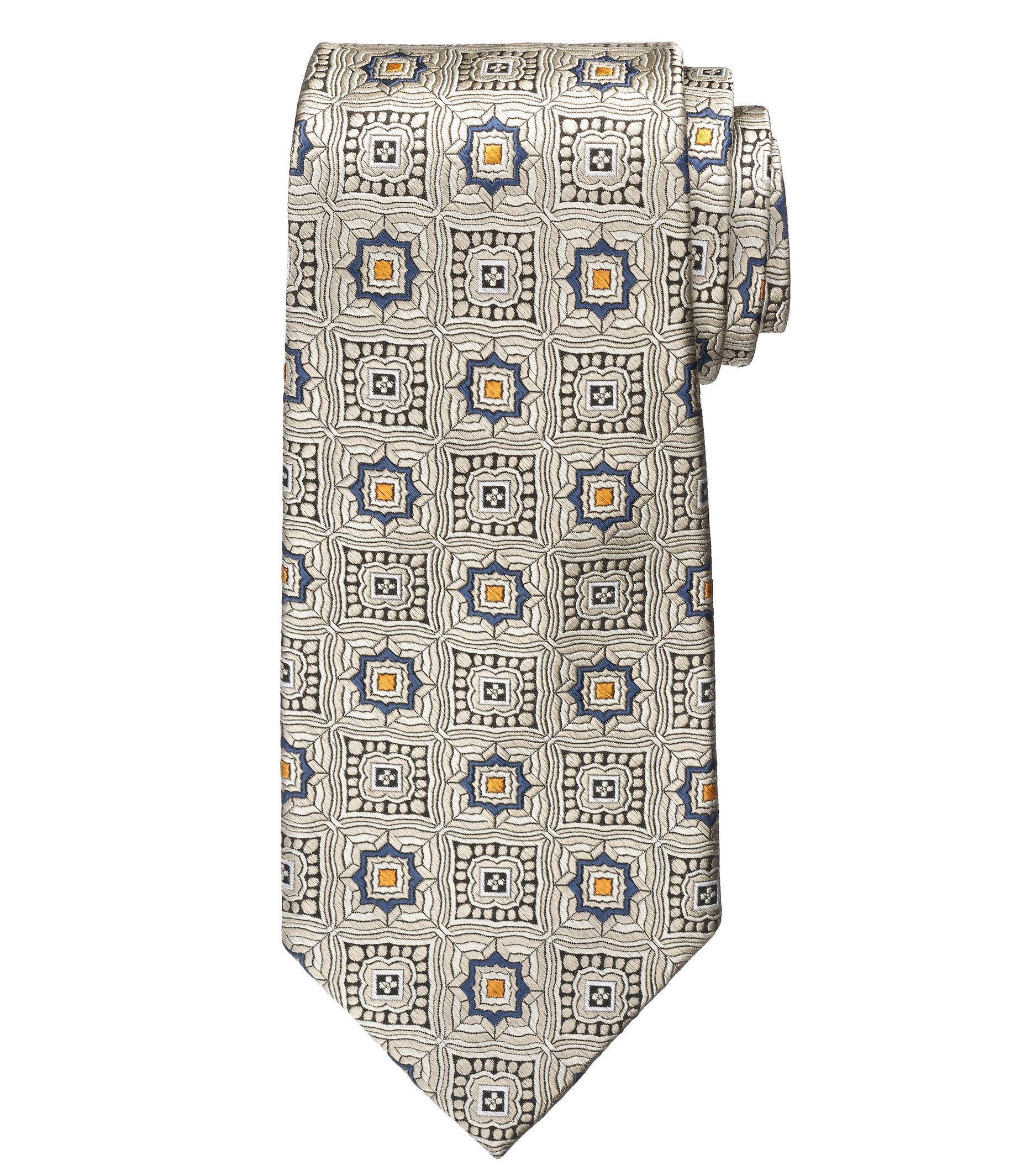 Signature Gold Large Medallion Tie