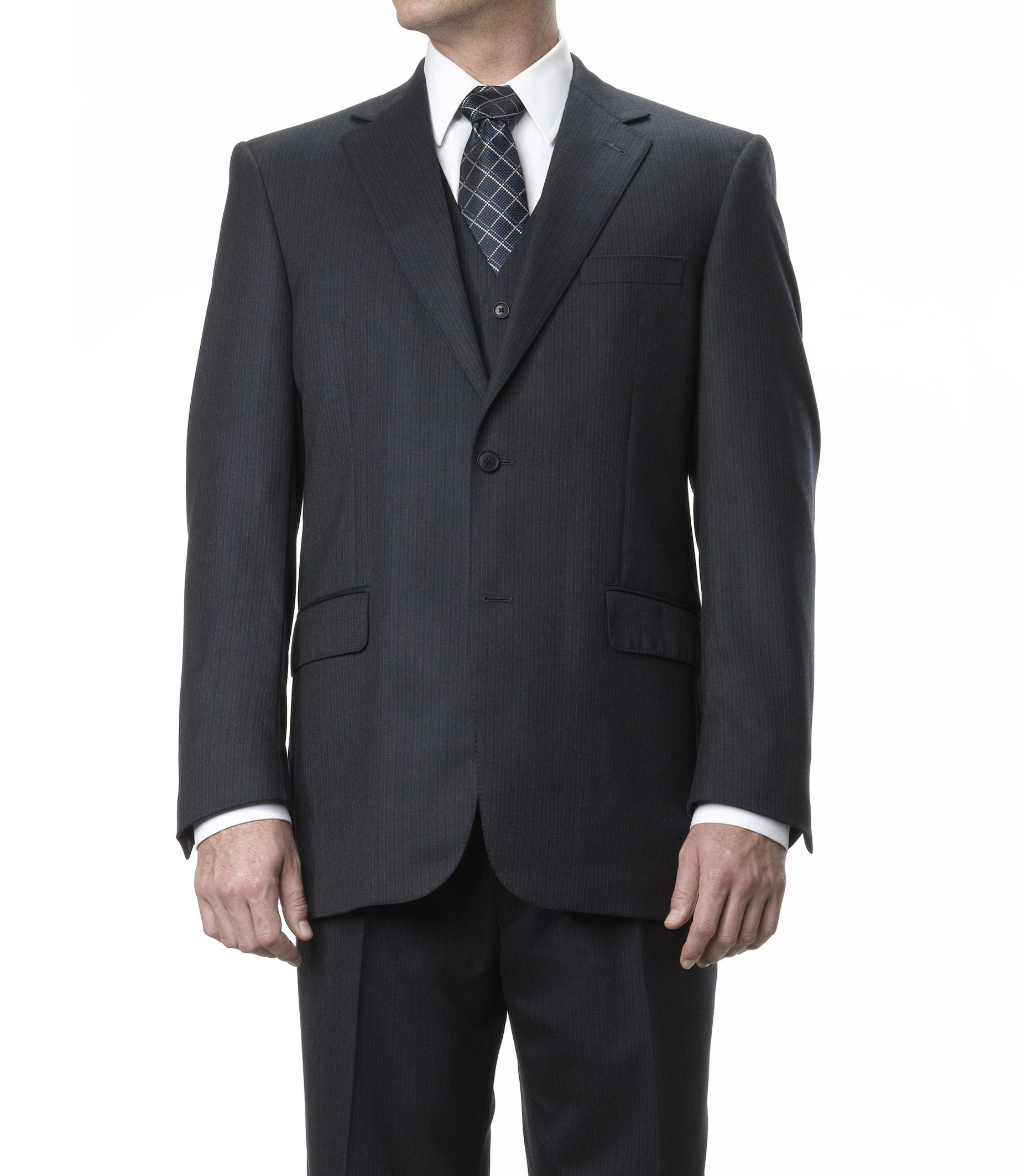 Joseph 2 Button Wool Vested Suit with Pleated Trousers