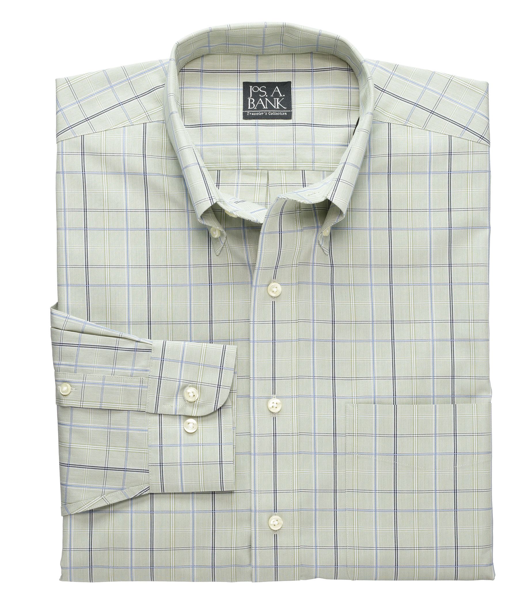 Traveler Patterned Poplin Buttondown Collar Sportshirt Big/Tall