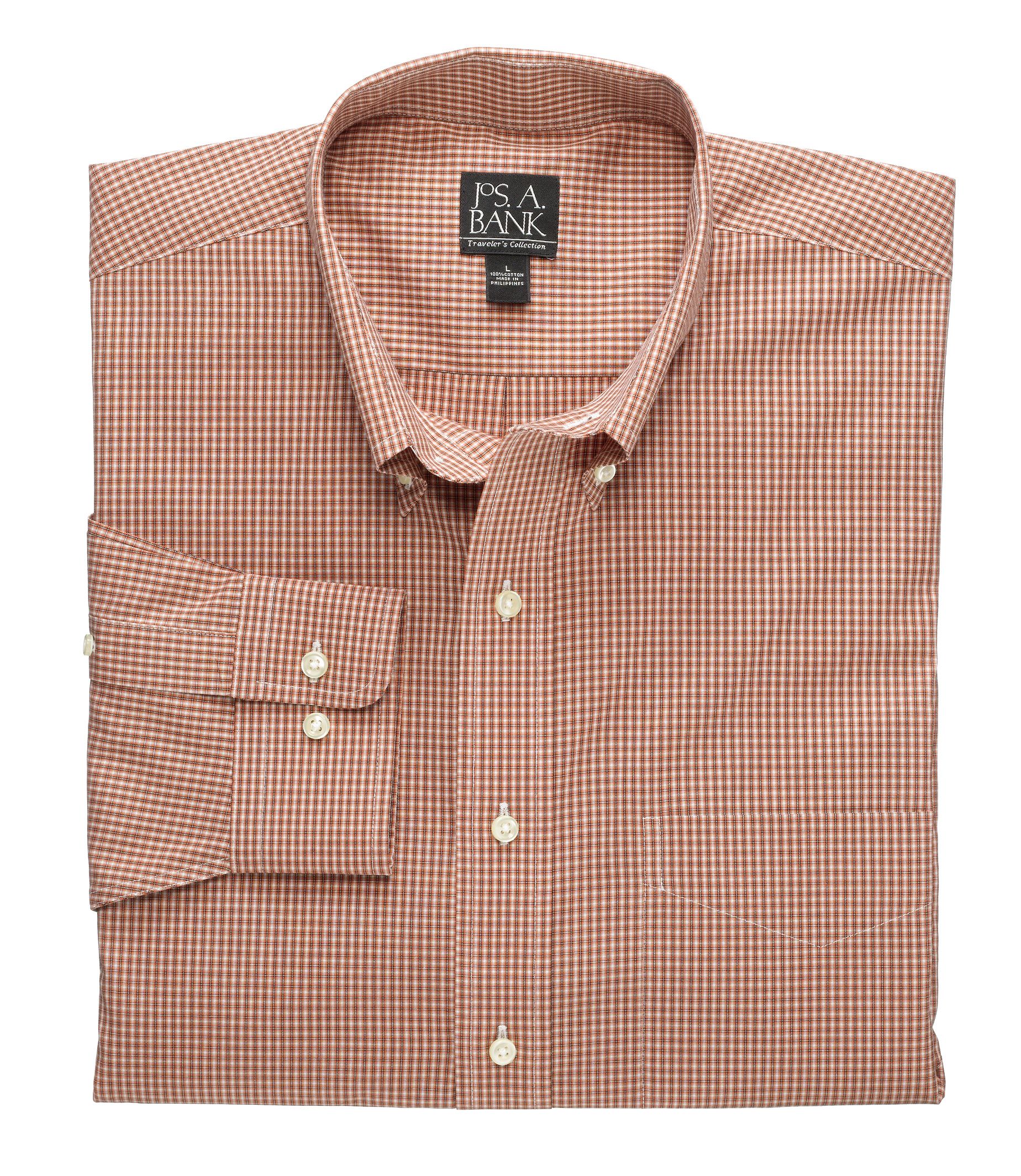 Traveler Patterned Poplin Buttondown Collar Sportshirt Big/Tall