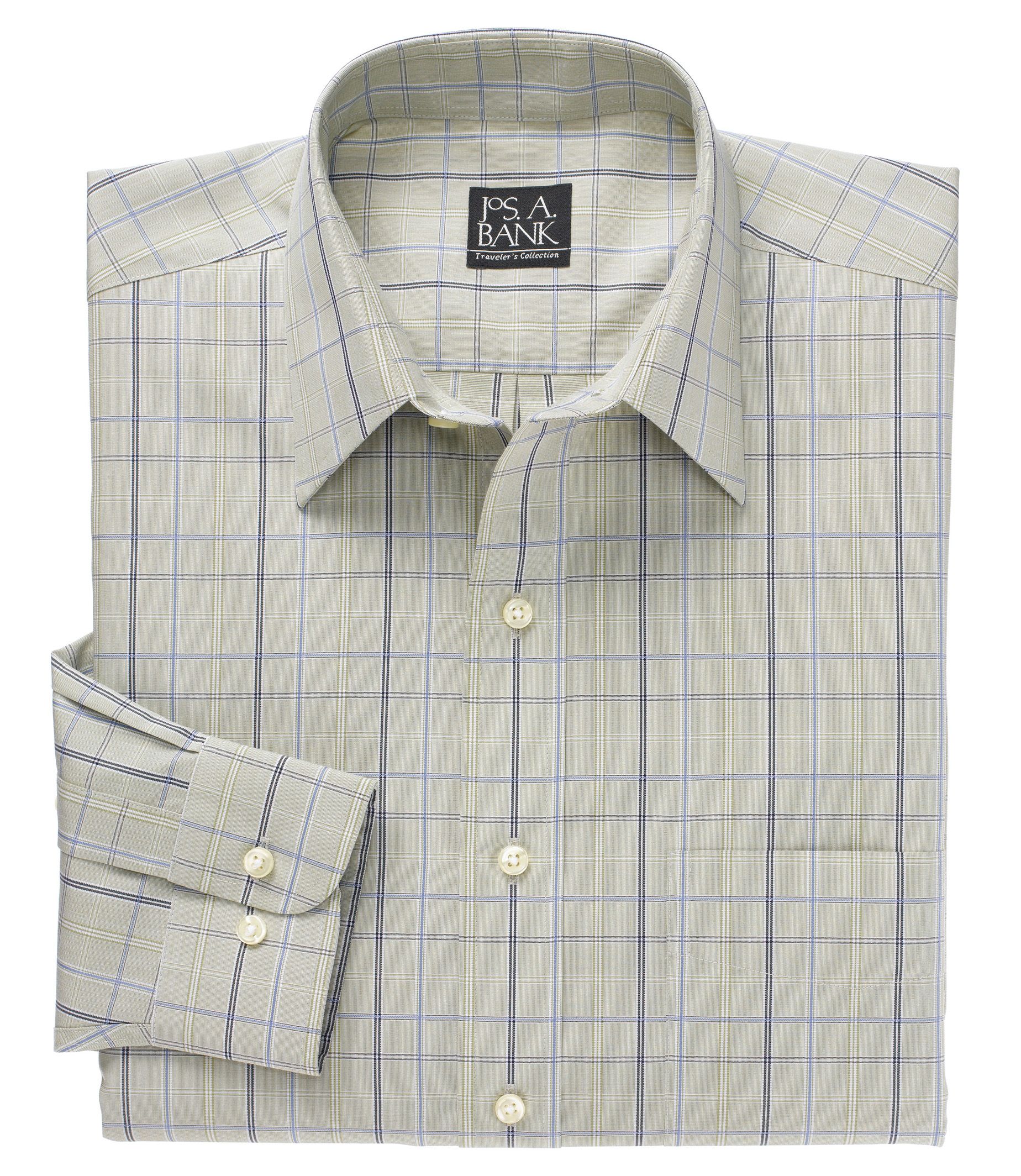 Traveler Patterned Poplin Point Collar Sportshirt