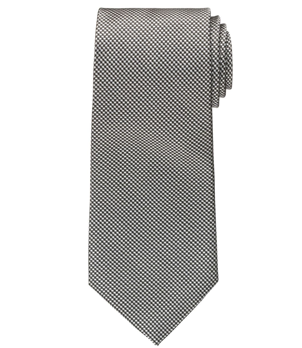 Black/White Houndstooth Tie