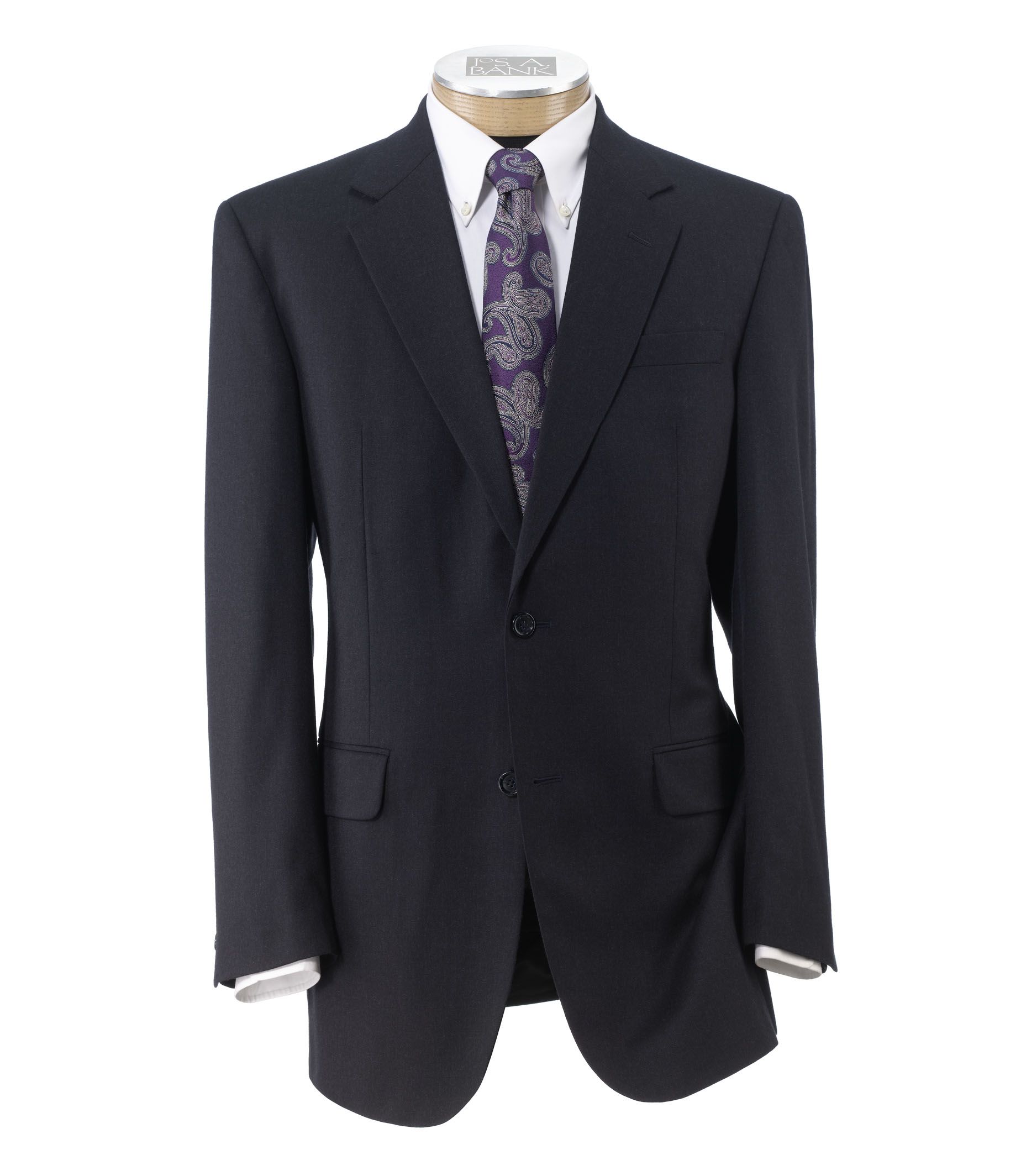 Executive 2-Button Wool/Cashmere Suit- Sizes 44-52