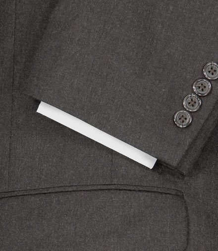 Executive 3-Button Wool/Cashmere Suit with Pleated Front Trousers Extended Sizes