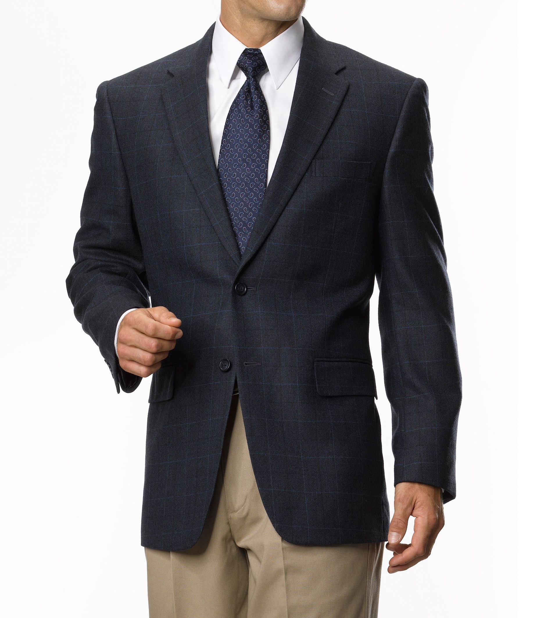 Traveler 2-Button Tailored Fit Wool Sportcoat- Sizes 44-52