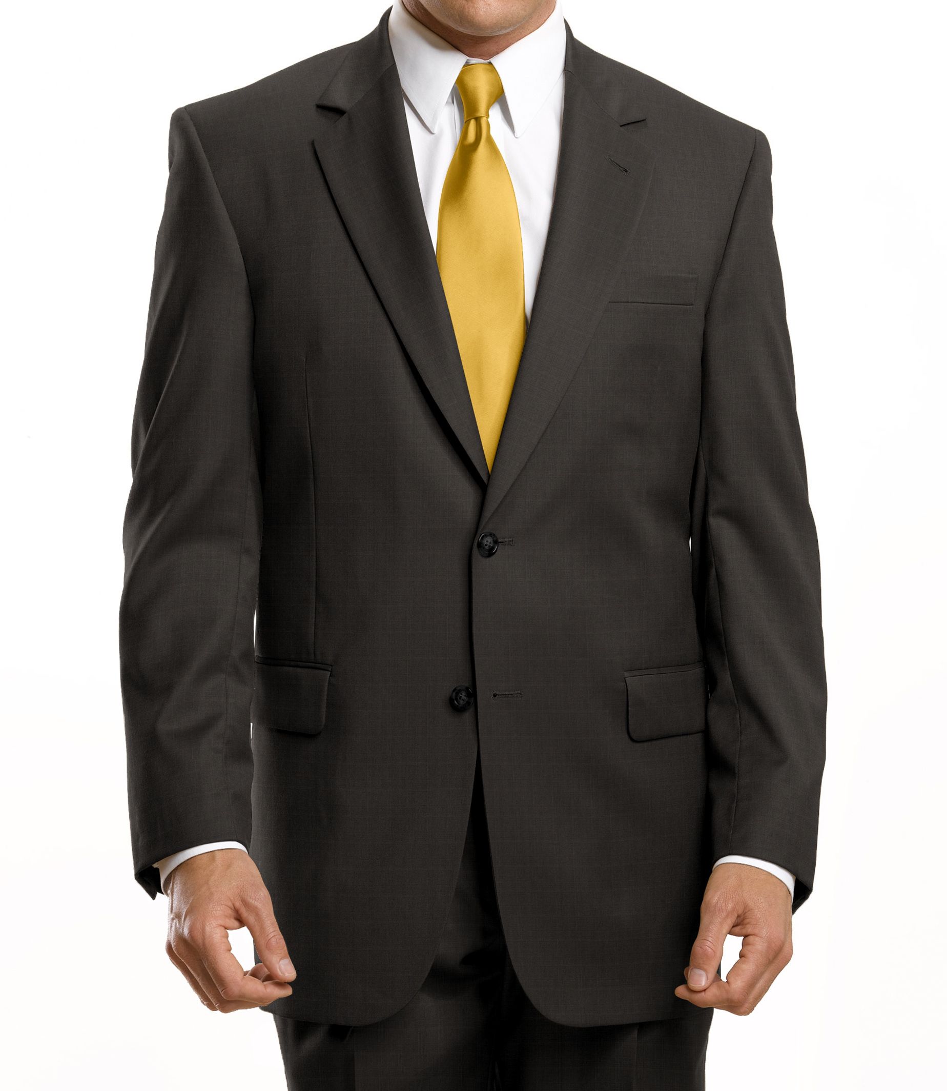 Signature 2 Button Wool Pattern Suit- Sizes 44 X-Long-52