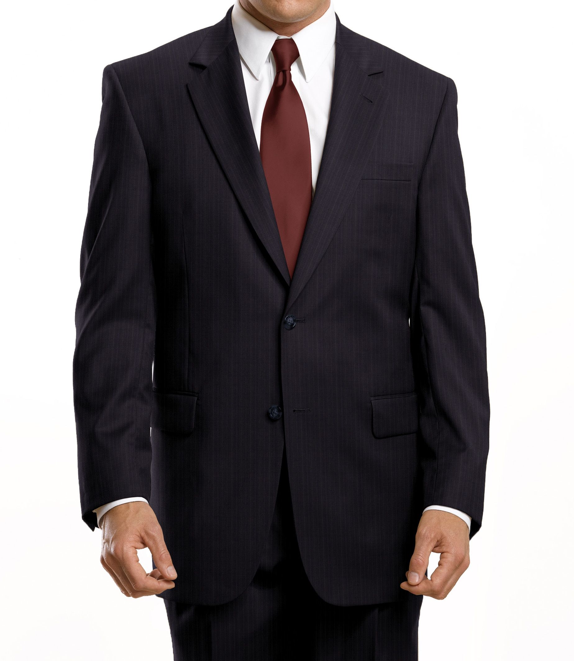 Signature 2 Button Wool Pattern Suit- Sizes 44 X-Long-52