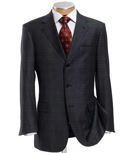 Signature Gold 3-Button Wool Suit- Sizes 44 X-Long-52