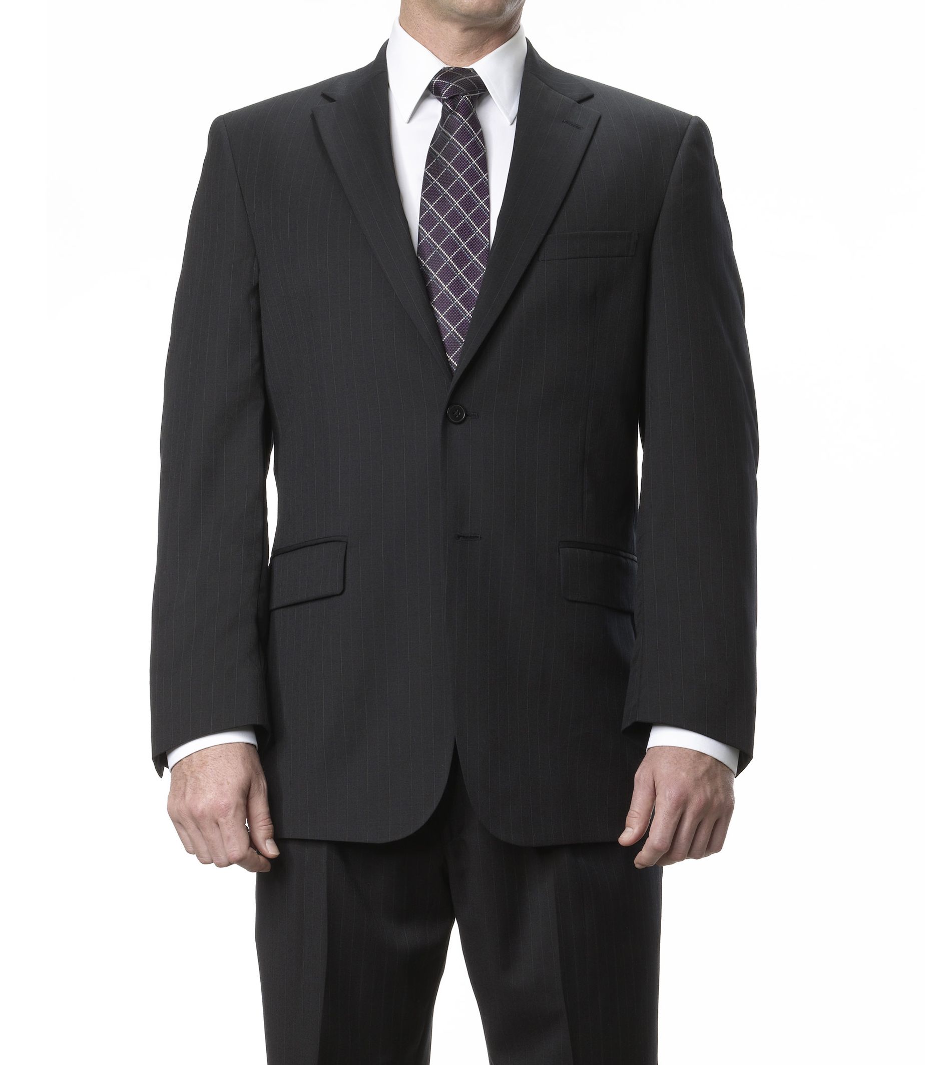 Traveler Tailored Fit 2-Button Suits Pleated Front- Sizes 42 X-Long-52