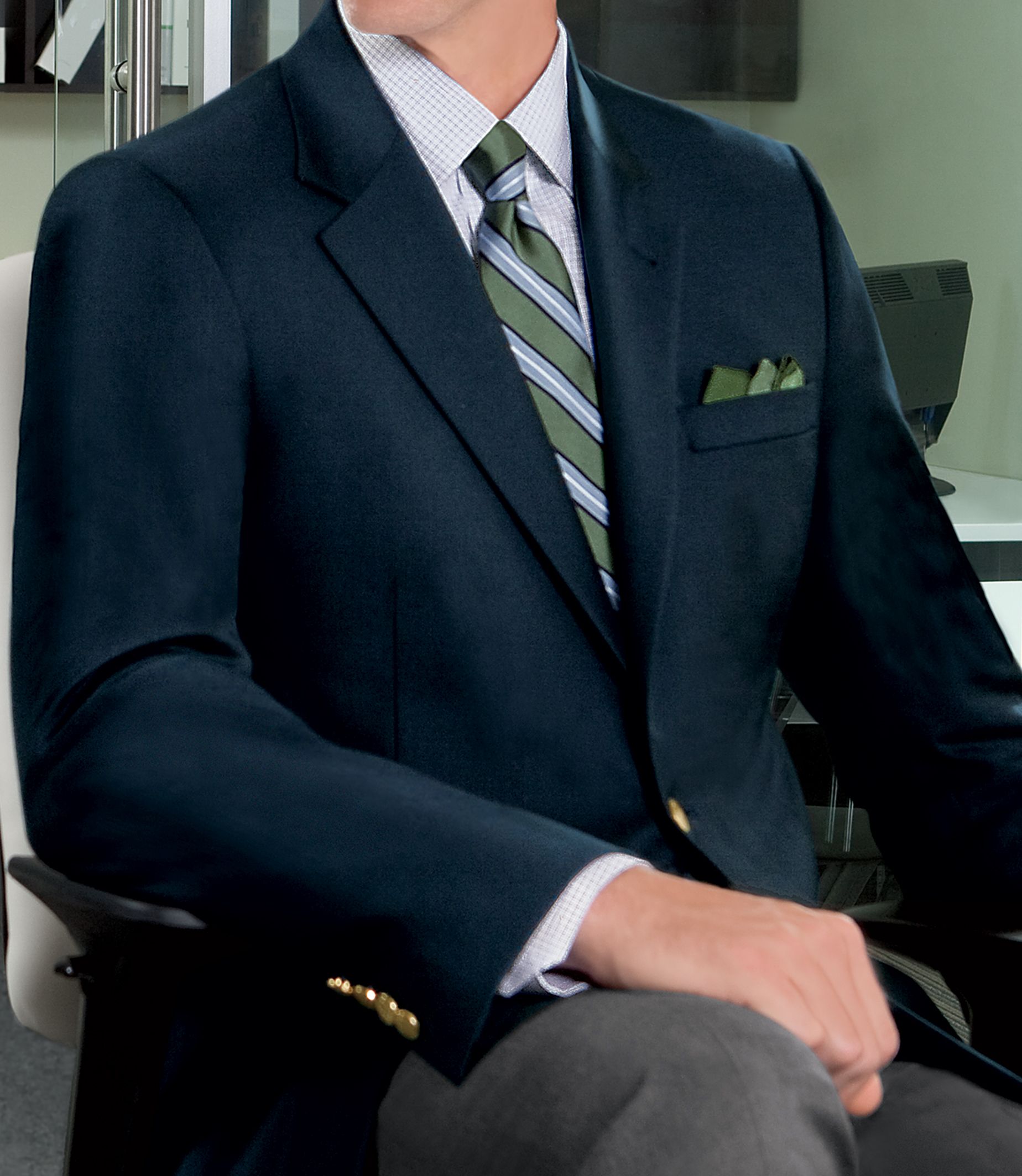 Signature 2-Button Wool Blazer- Sizes 44-52
