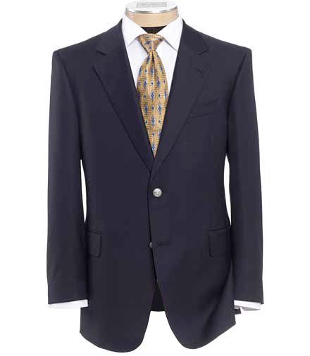 Signature Gold 2-Button Wool Blazer-Navy- Sizes 44-52
