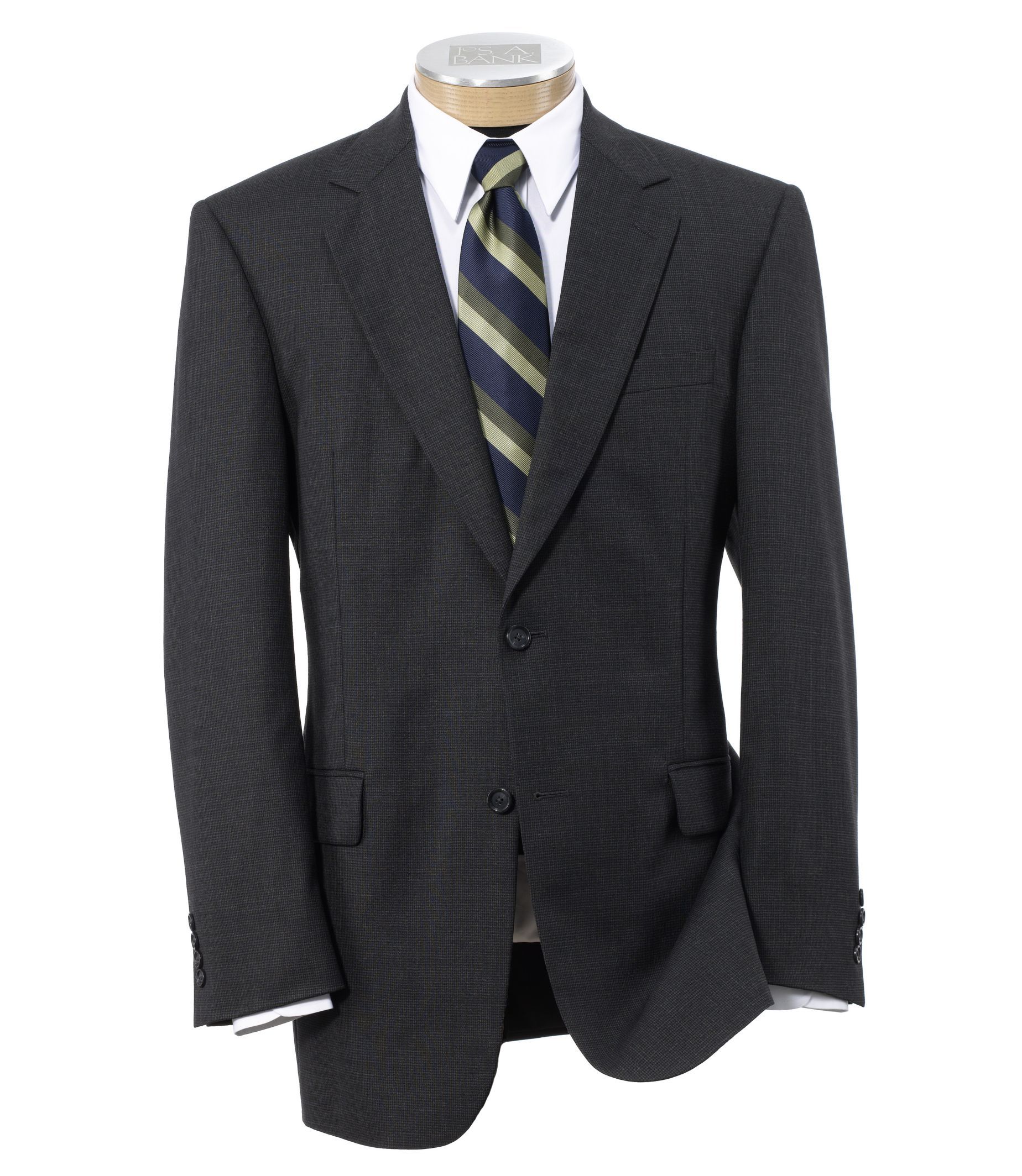 Factory Store Classic 2 Button Charcoal Check Suit