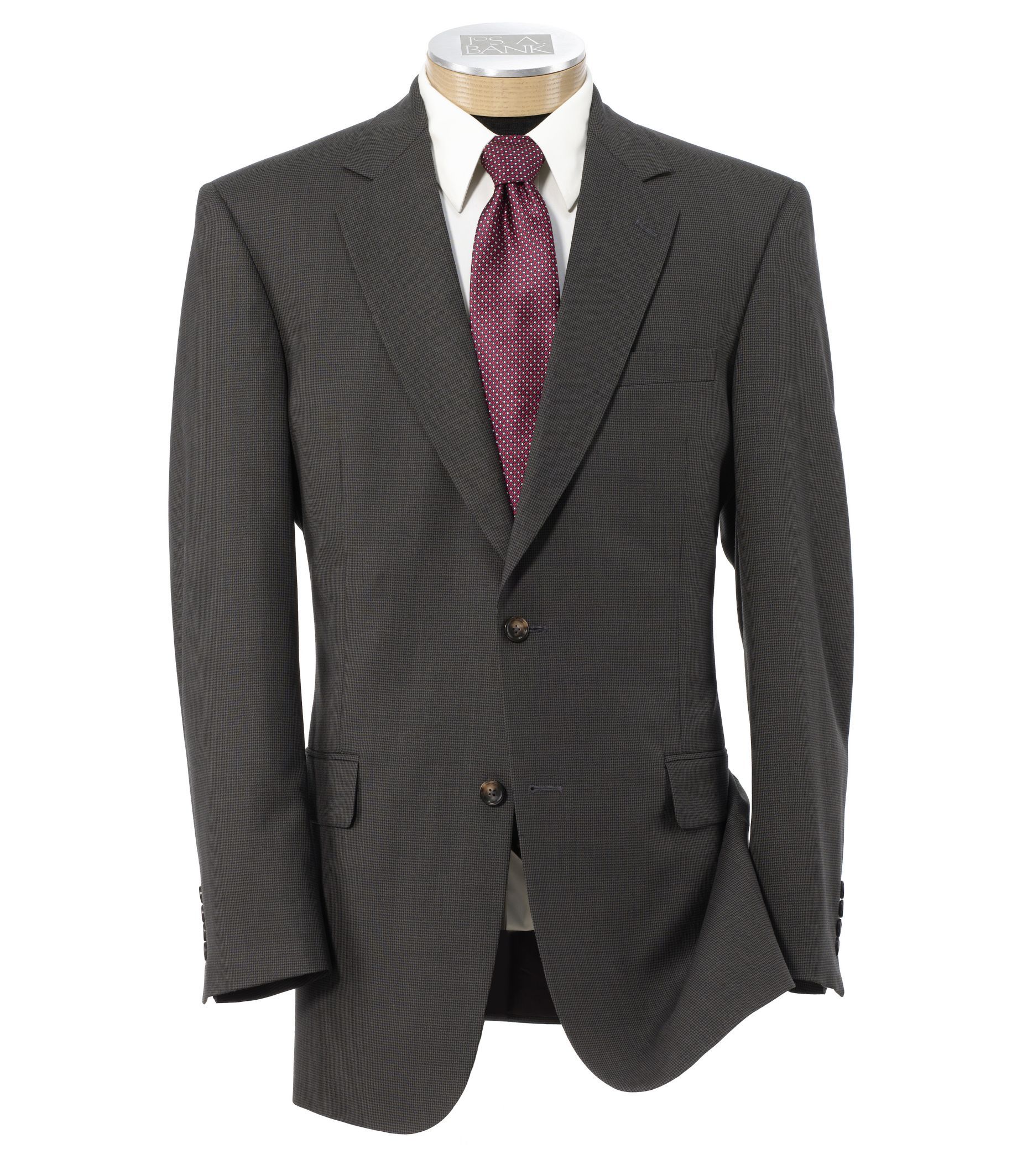 Factory Store Classic 2 Button Brown Check Suit