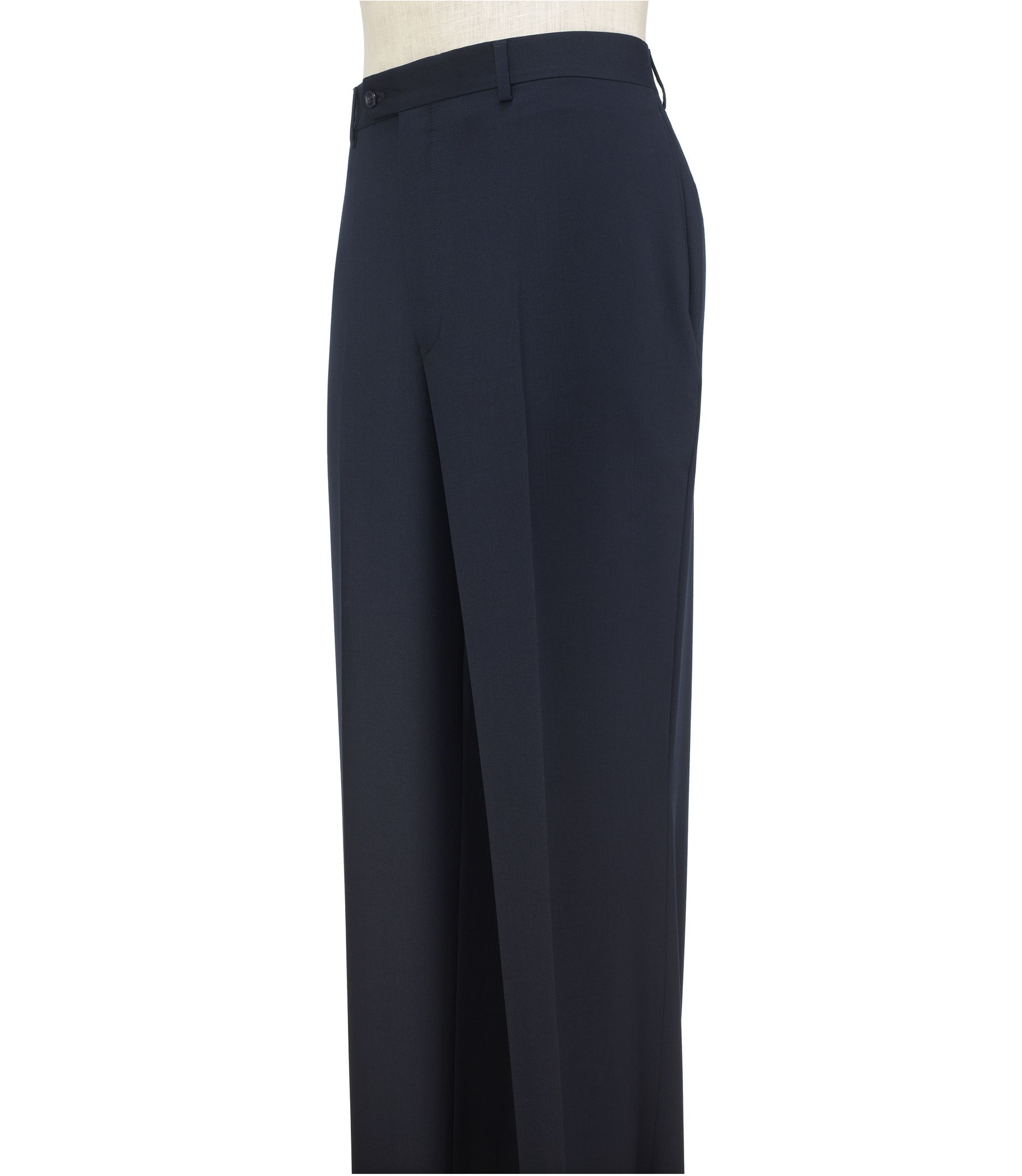 Executive Wool Gabardine Plain Front Trouser- Sizes 44-48