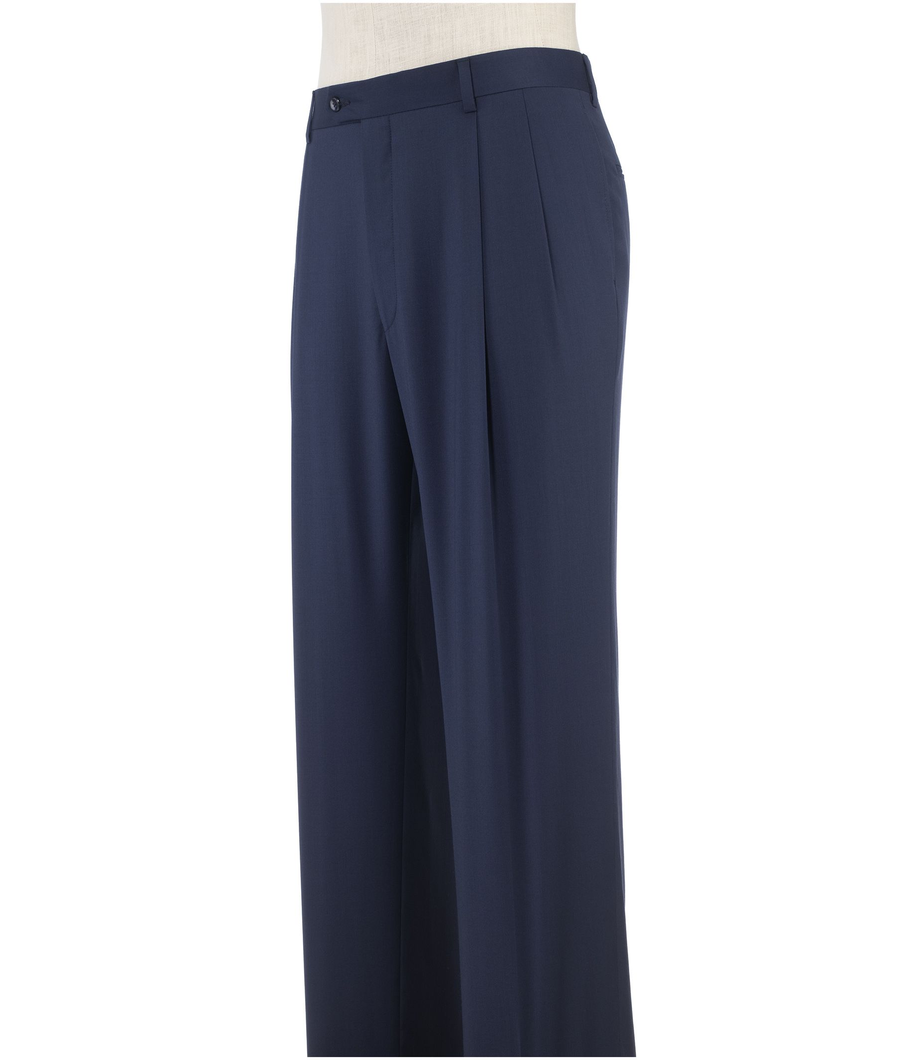 Signature Wool Gabardine Pleated Trouser- Sizes 44-48