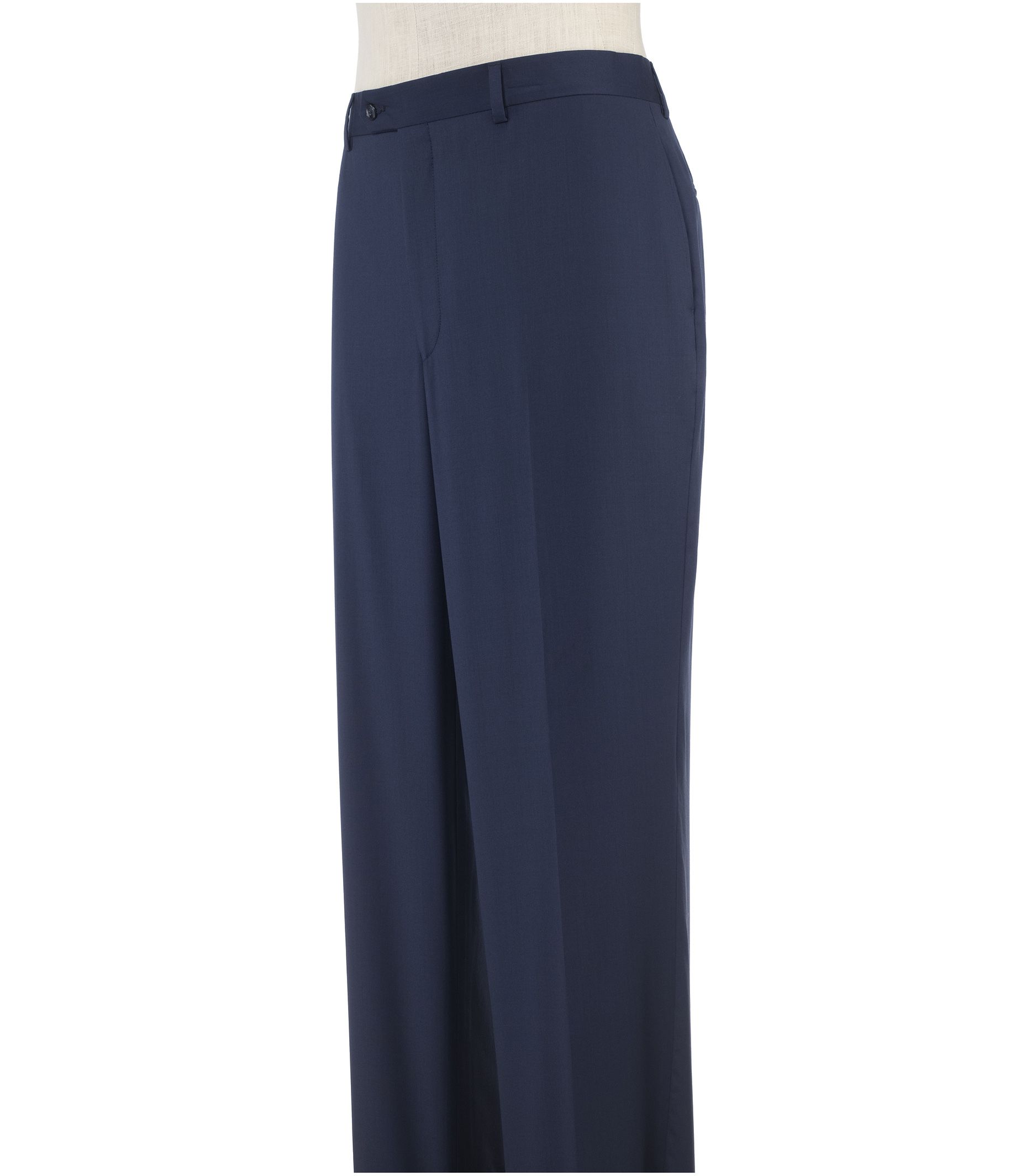 Signature Wool Gabardine Plain Front Trouser- Sizes 44-48
