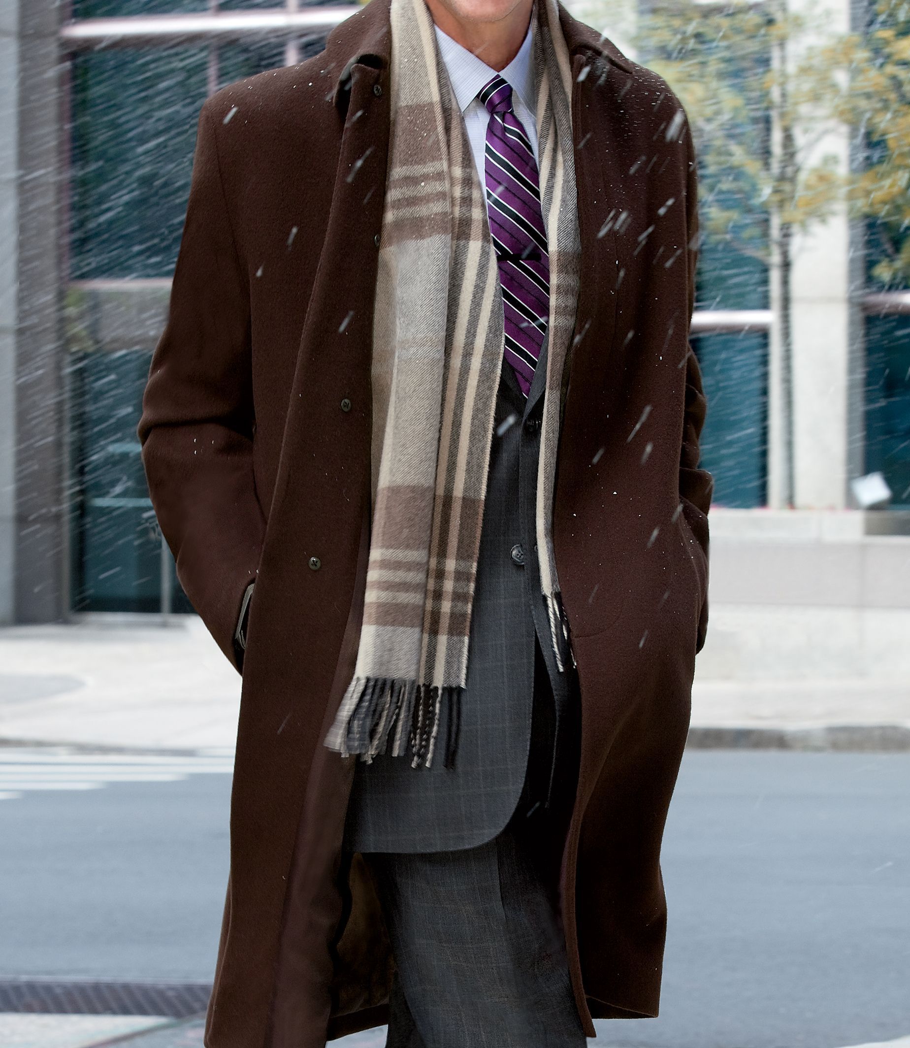 Merino Wool Topcoat Three-Quarter Length- Sizes 44-52