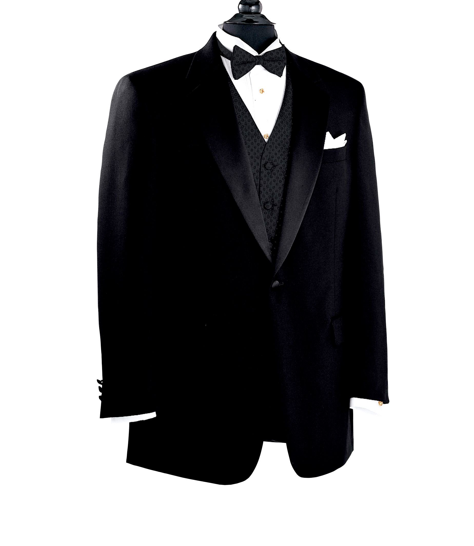 Black Notch Lapel Tuxedo Jacket- Sizes 48-52