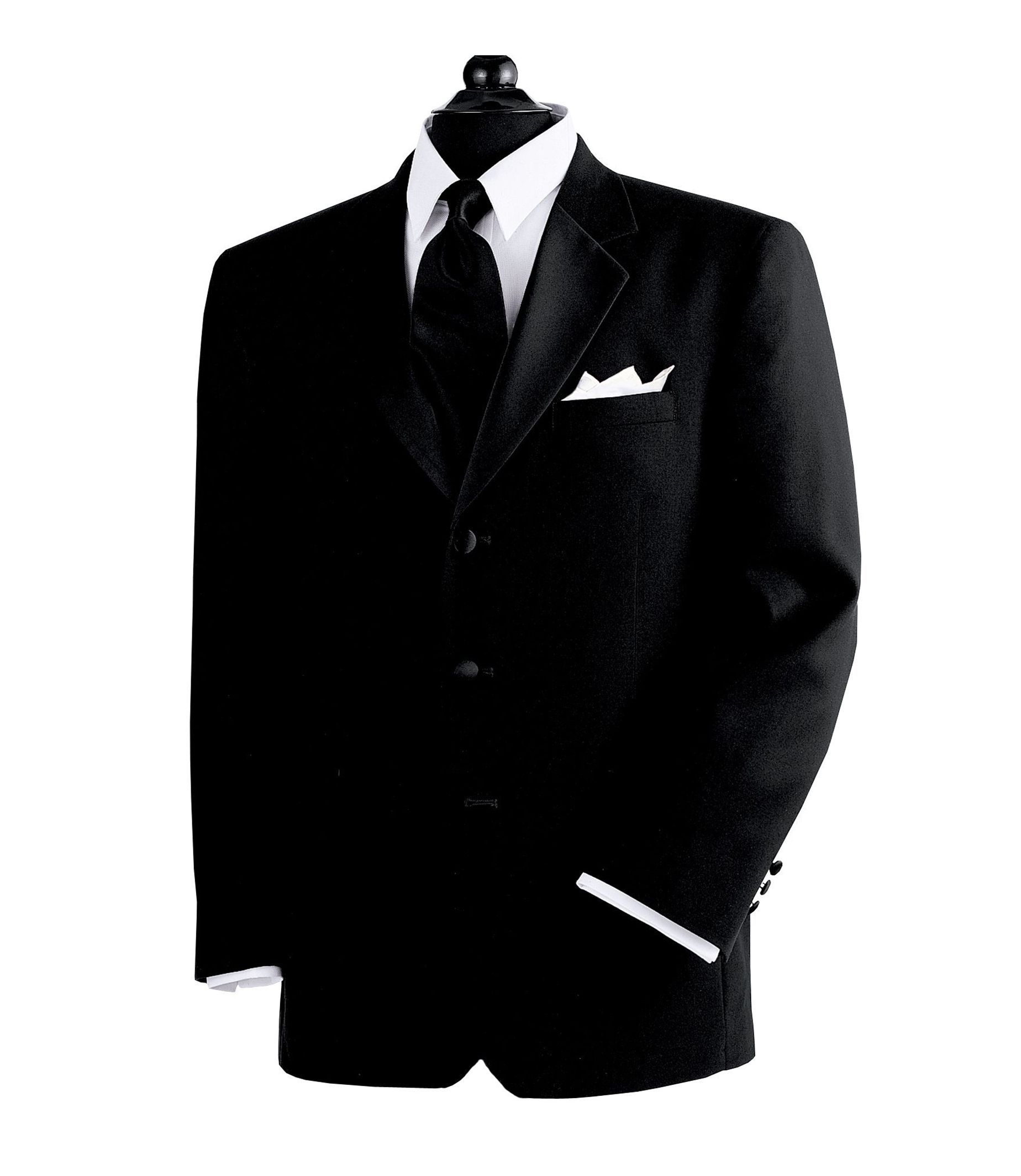 Black 3-Button Tuxedo Jacket- Sizes 48-52