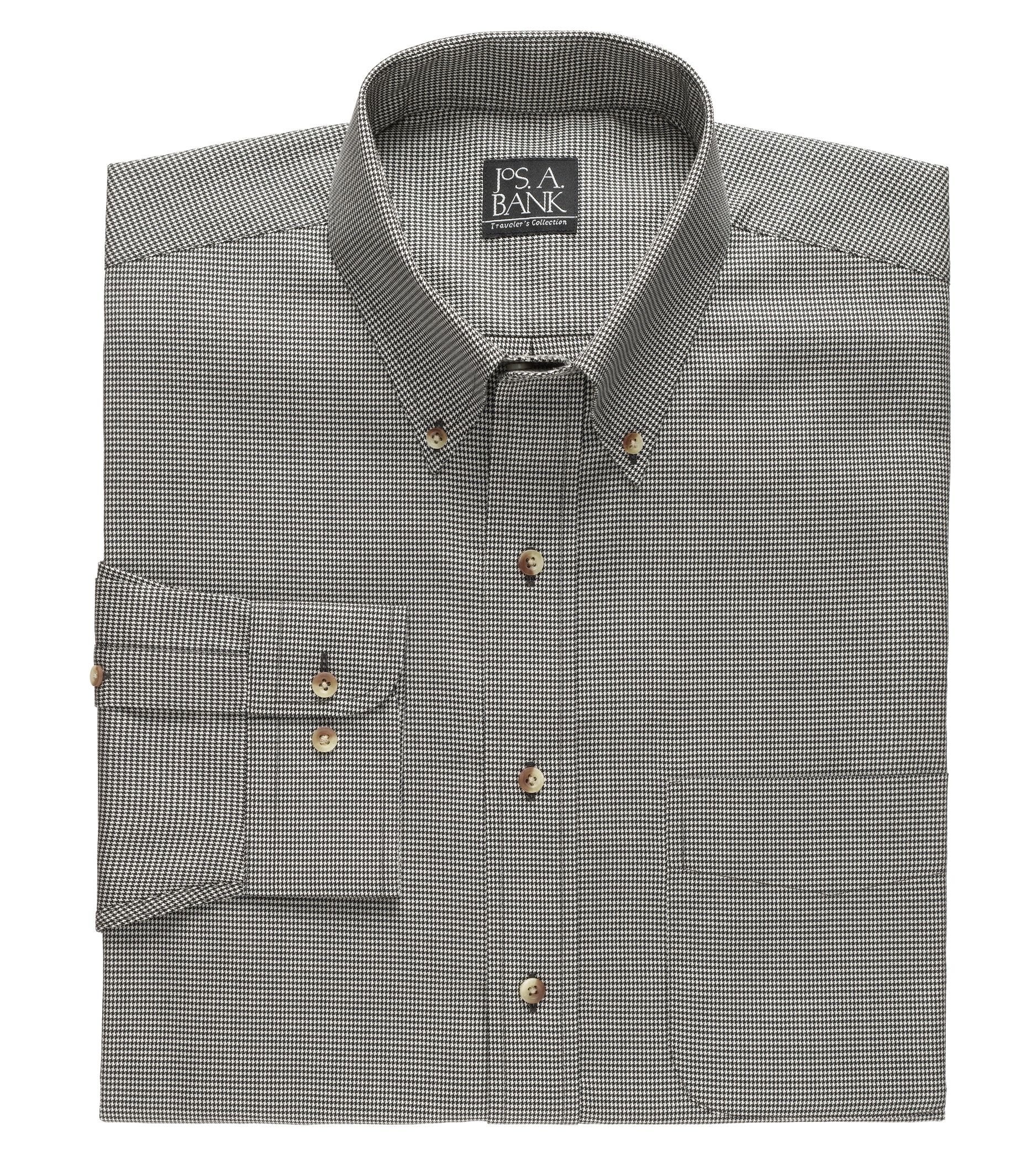Traveler Patterned Cotton Buttondown Sportshirt