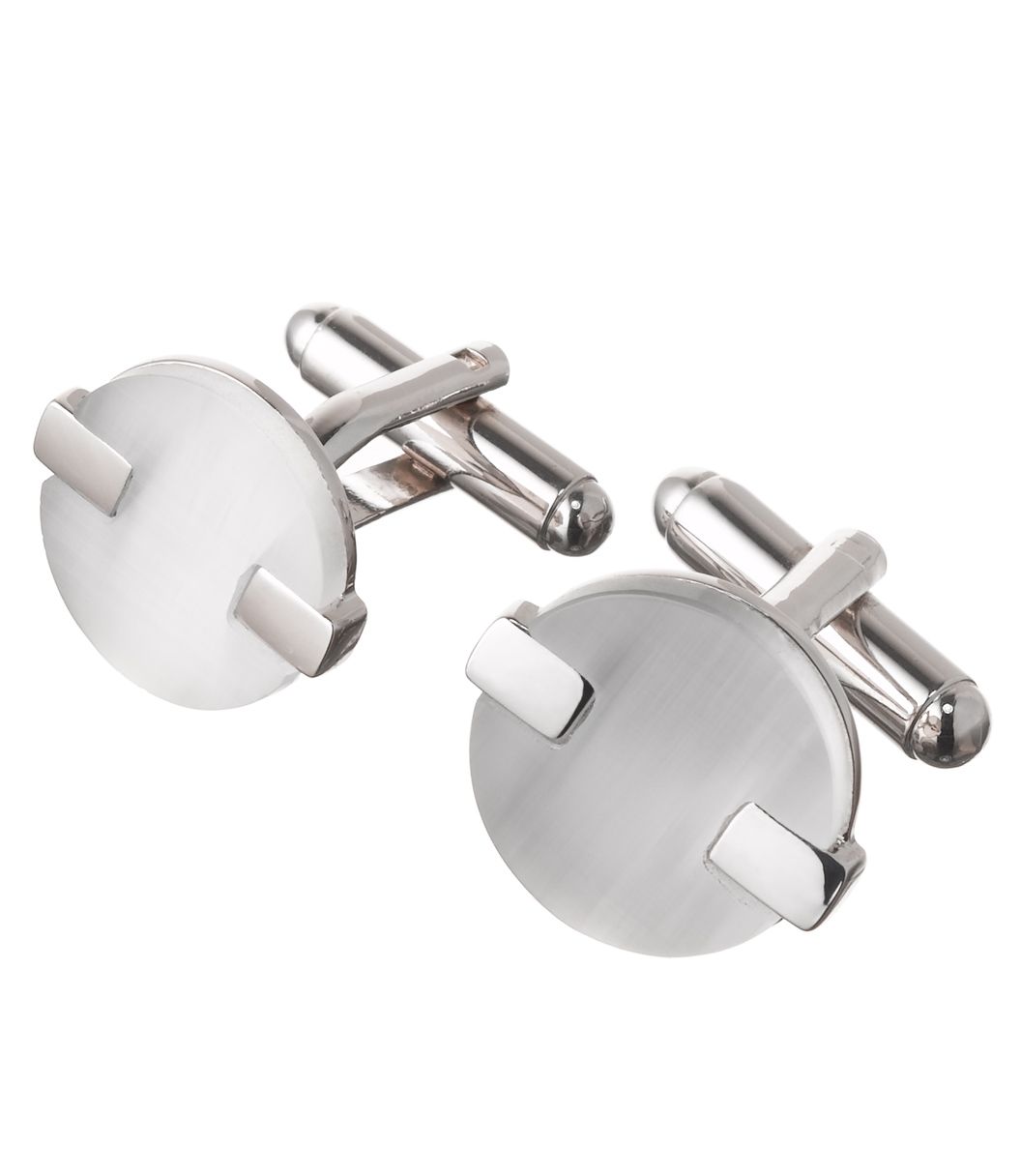Mother of Pearl Round Cufflinks