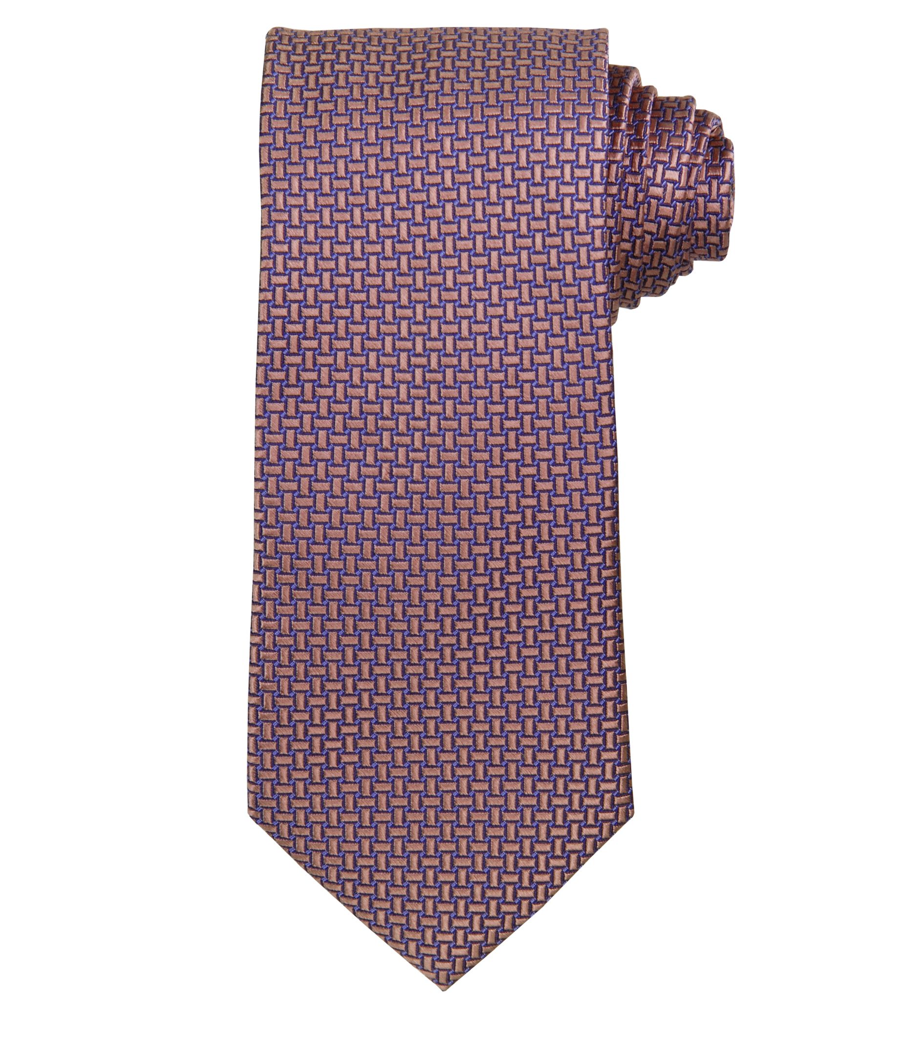 Joseph Small Satin Basketweave Long Tie