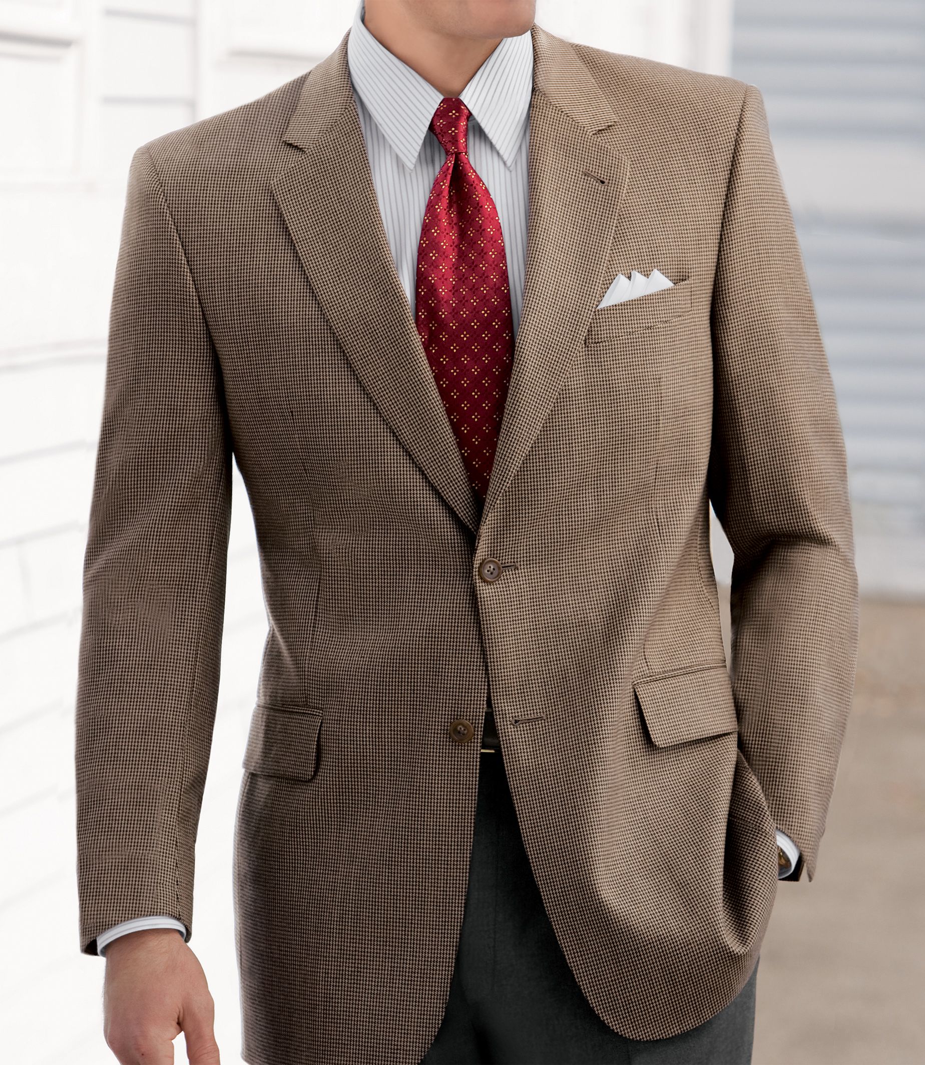 Signature 2-Button Wool Patterneit Regal Fit Sportcoat- Sizes 44-52