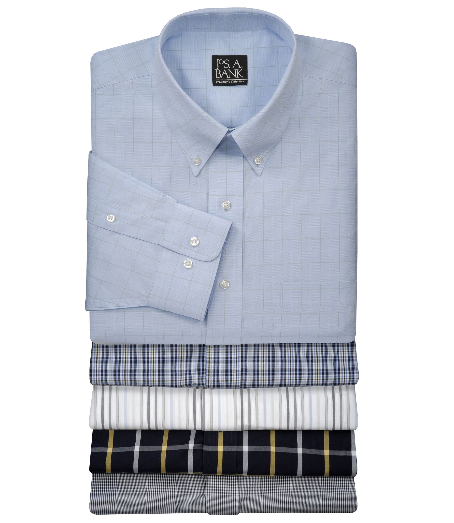 Traveler Button Down Collar Long Sleeve Sportshirt