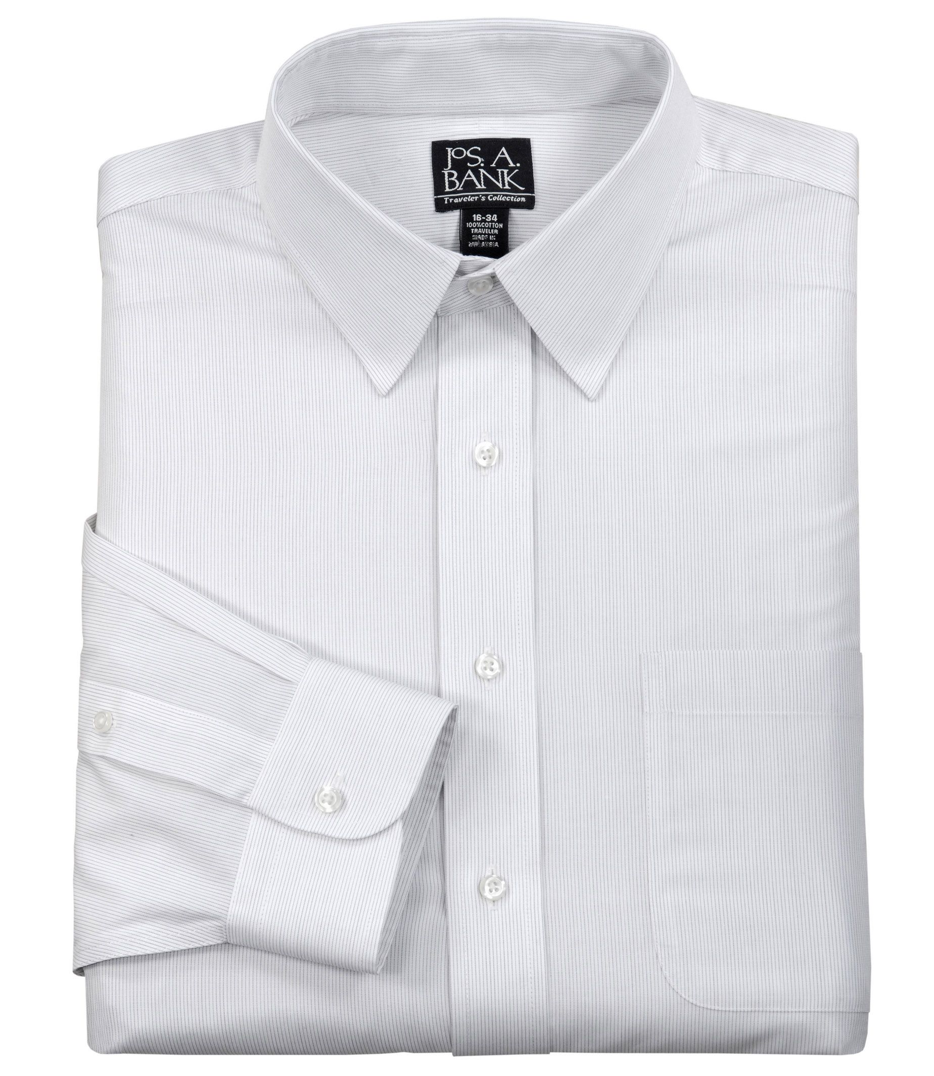 Traveler Patterned Twill Point Collar Dress Shirt