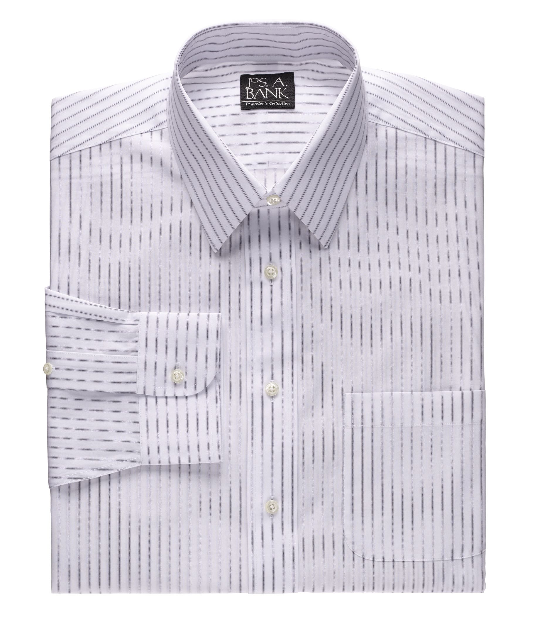Traveler Poplin Wrinkle-Free Point Collar Dress Shirt