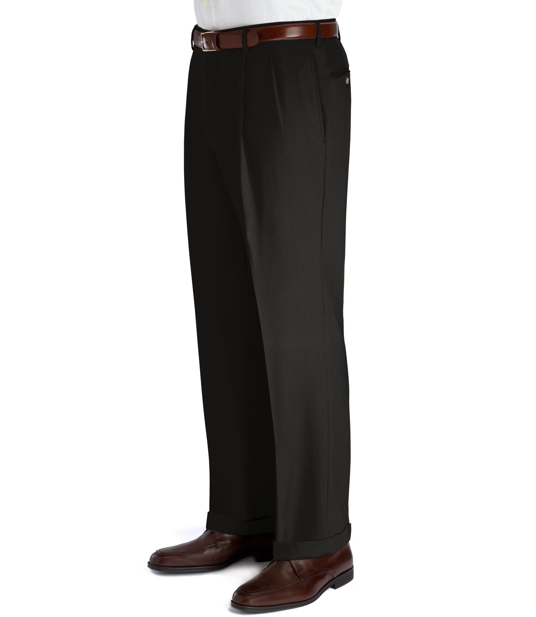 Executive Wool Gabardine Pleated Front Trouser- Sizes 50-56