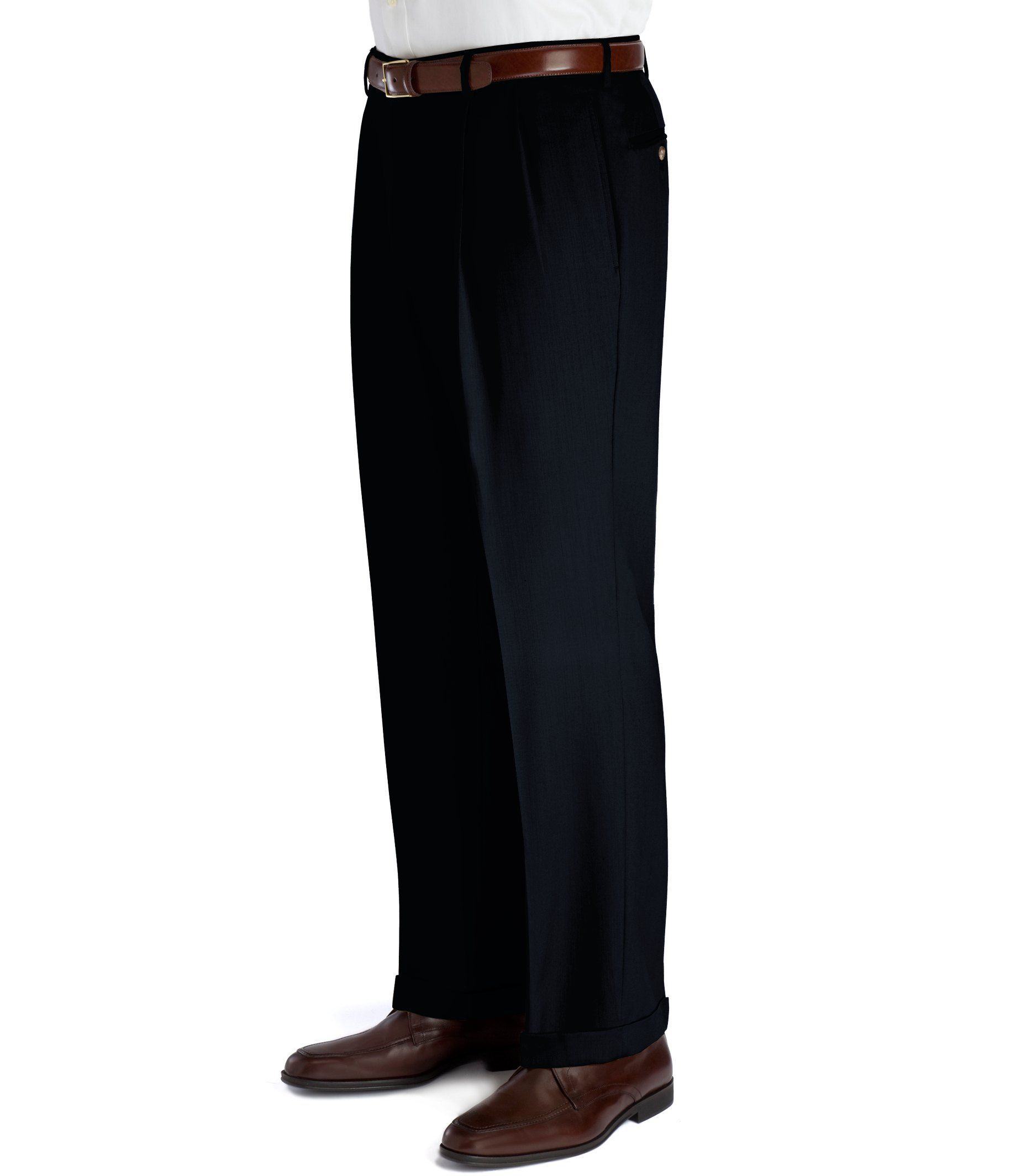 Executive Wool Gabardine Pleated Front Regal Fit Trouser