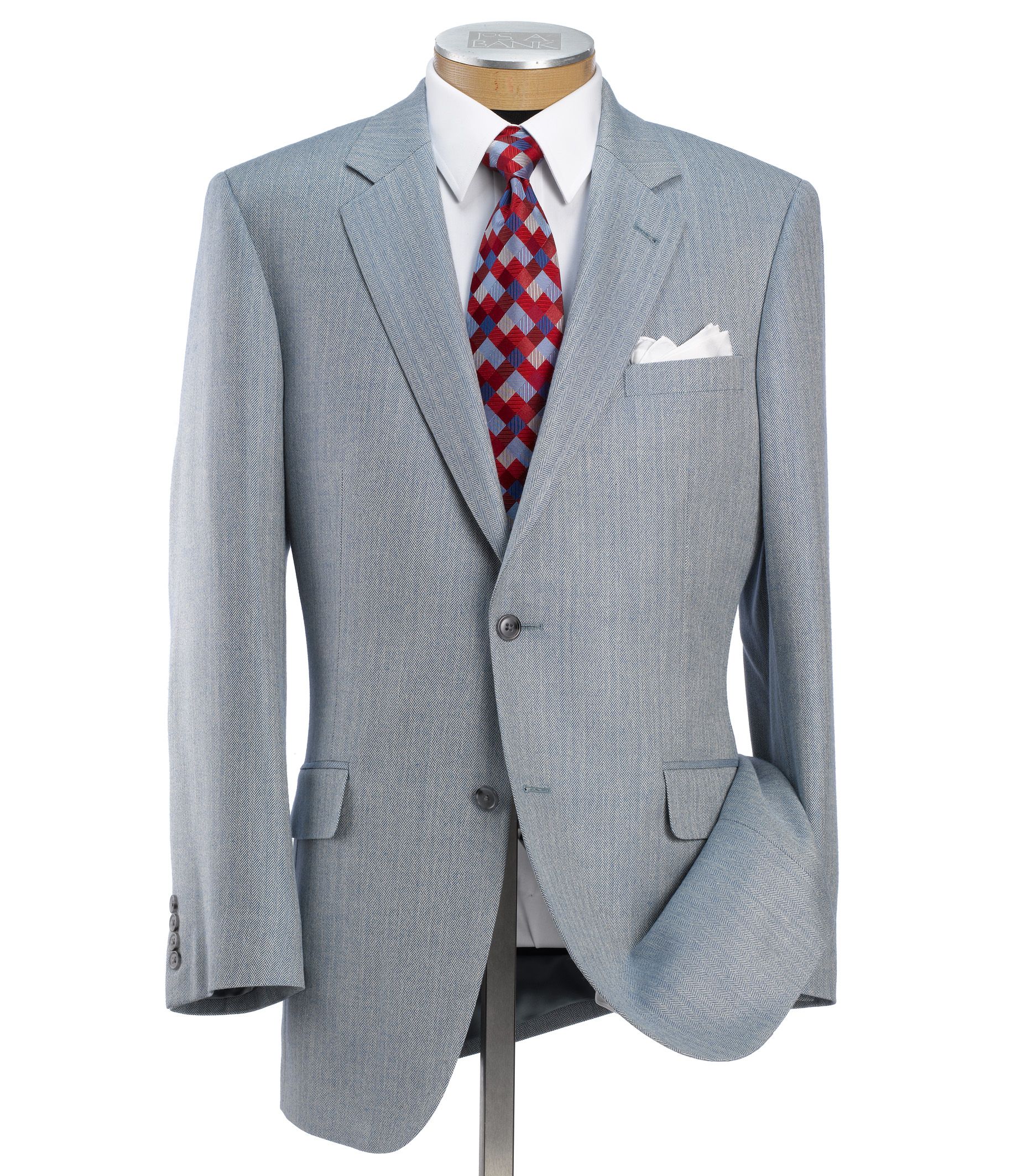 Signature 2-Button Herringbone Sportcoat- Sizes 52-60
