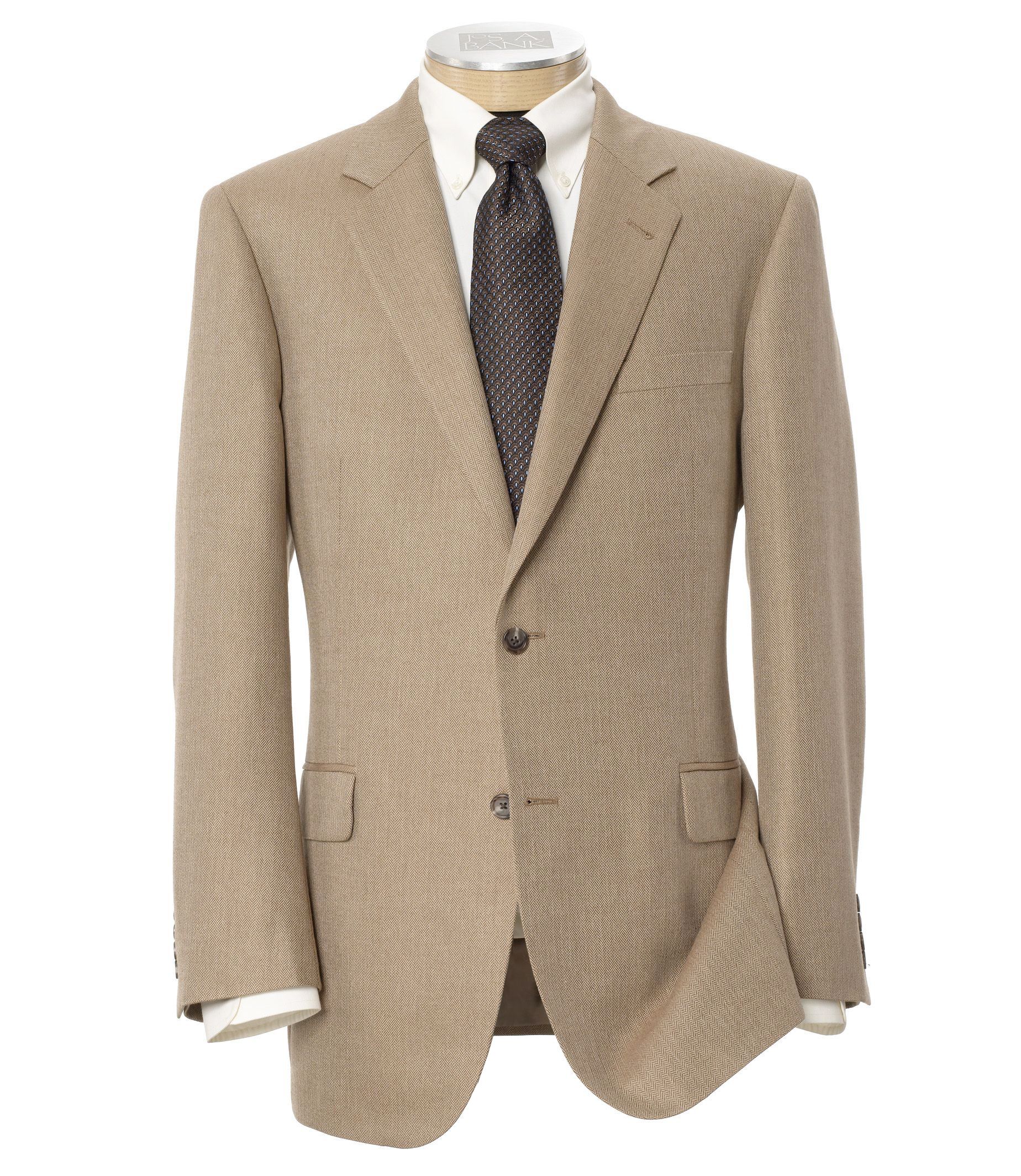 Signature 2-Button Herringbone Sportcoat- Sizes 52-60
