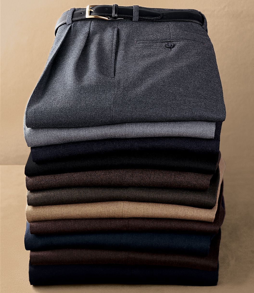 Wool/Cashmere Pleated Front Trouser- Sizes 50-56