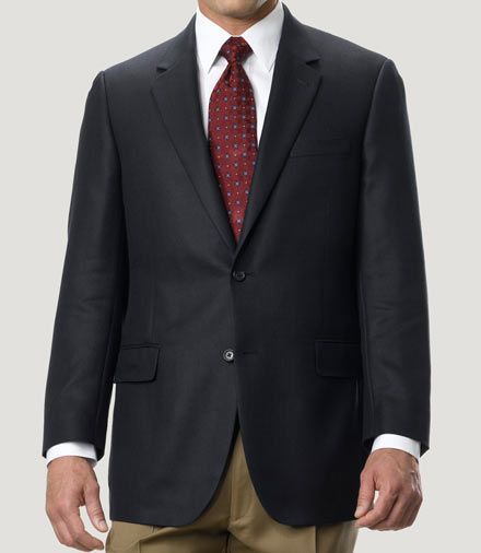 Signature 2-Button Herringbone Portly Sportcoat- Sizes 44-54