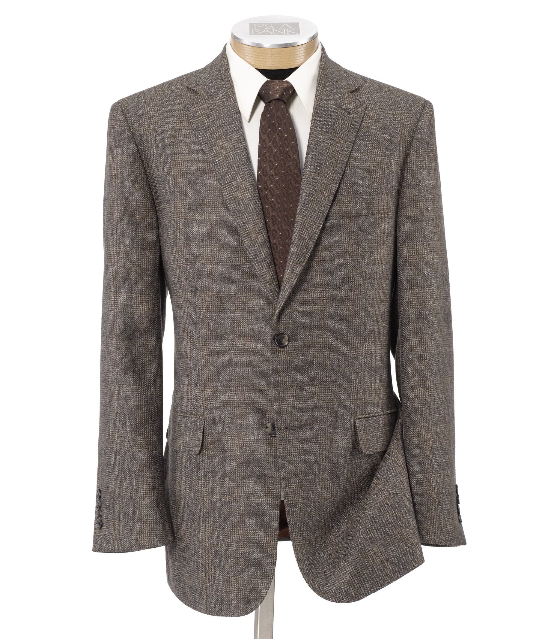 Joseph 2-Button Sportcoat- Taupe/Charcoal Windowpane
