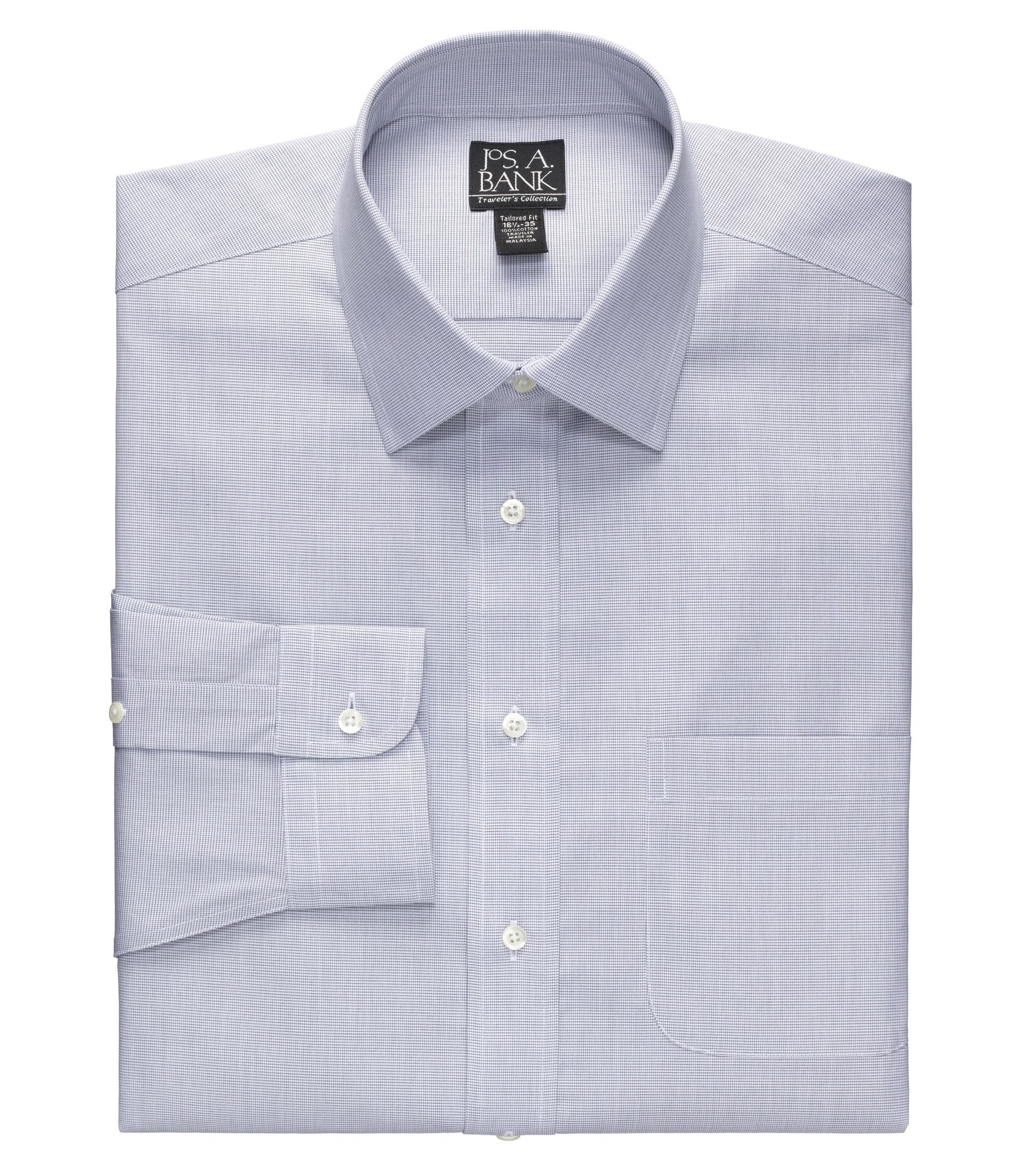 Traveler Tailored Fit Spread Collar Dress Shirt
