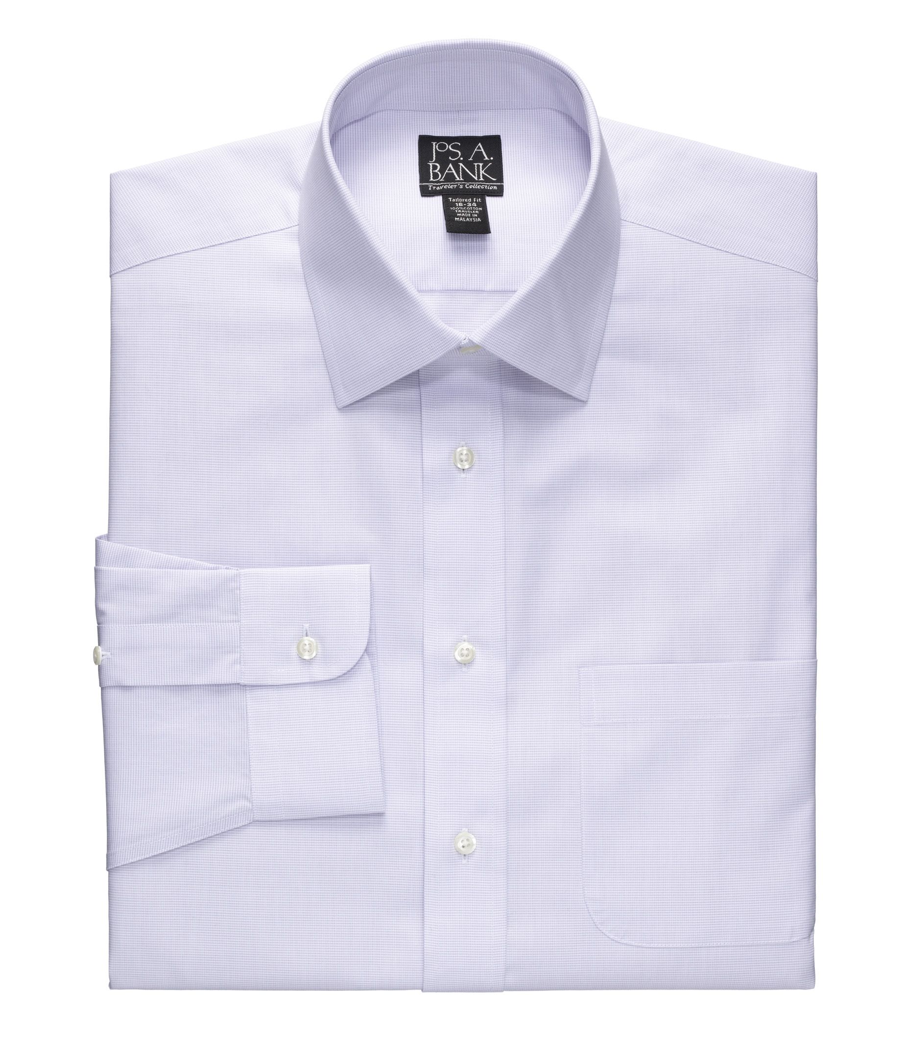 Traveler Tailored Fit Spread Collar Dress Shirt