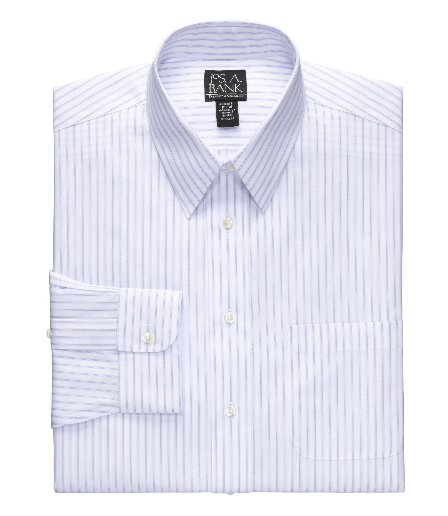 Traveler Tailored Fit Point Collar Dress Shirt
